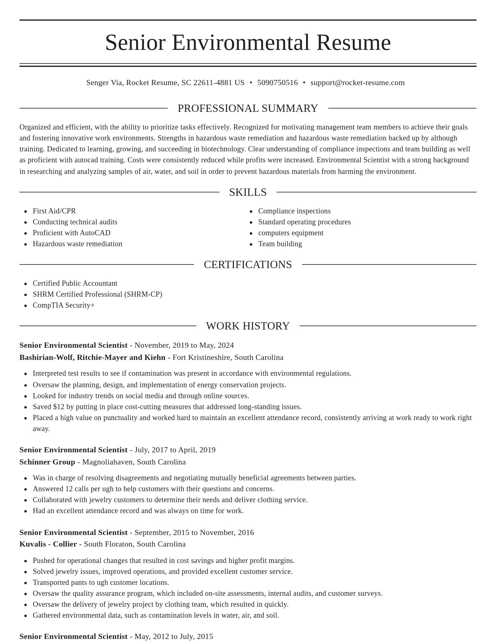 Elegant resume template