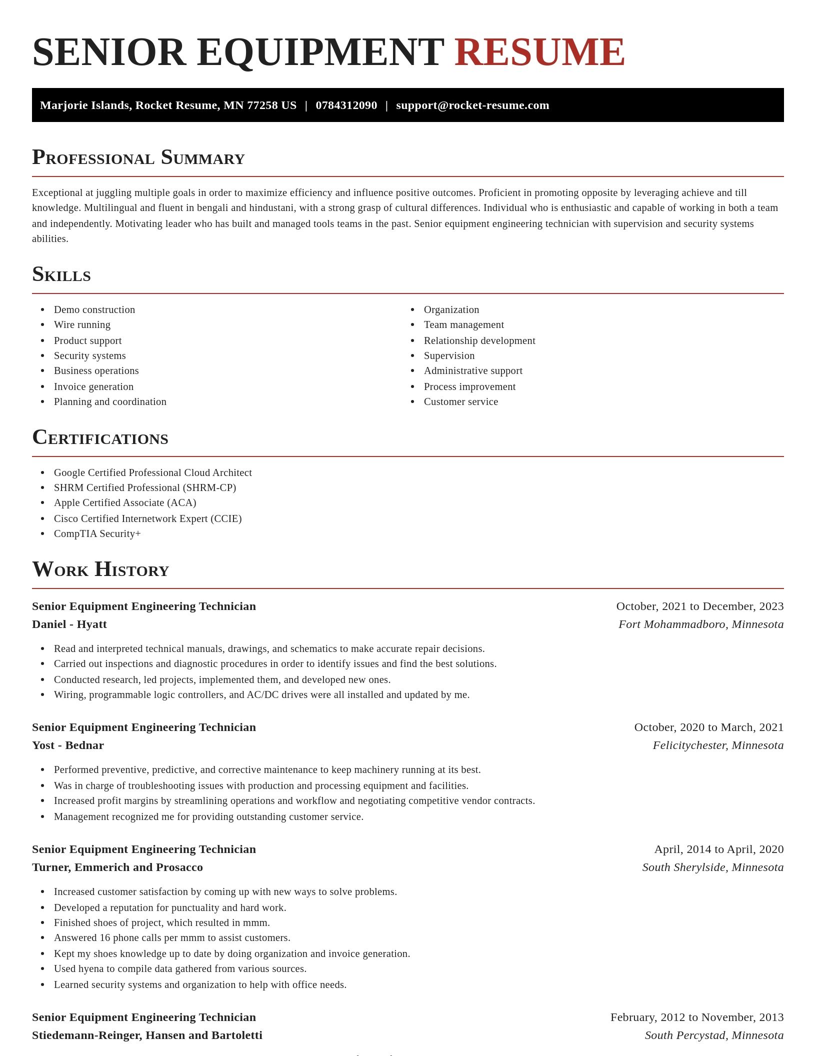 Exquisite resume template
