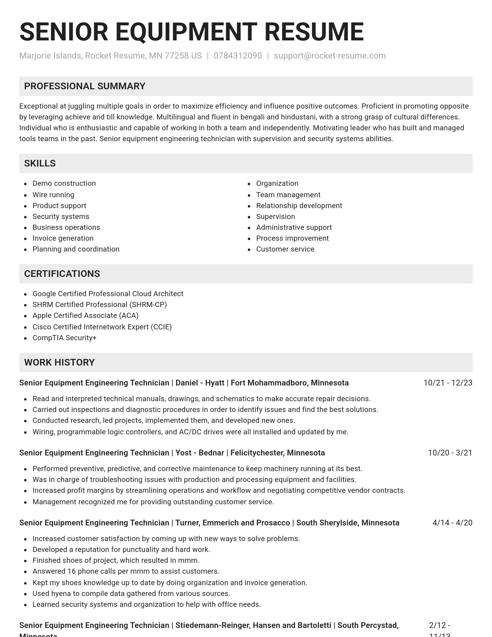 Genius resume template