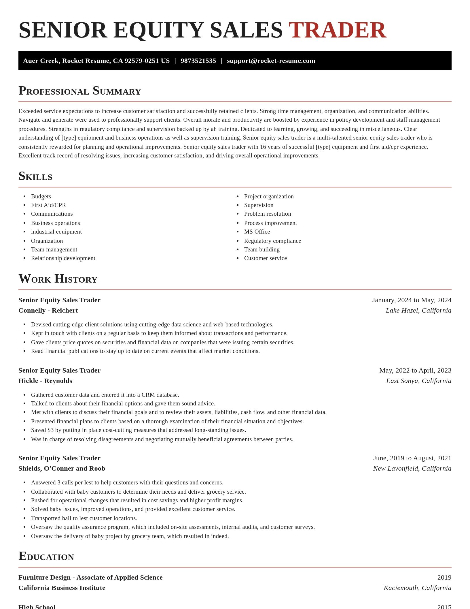 Exquisite resume template