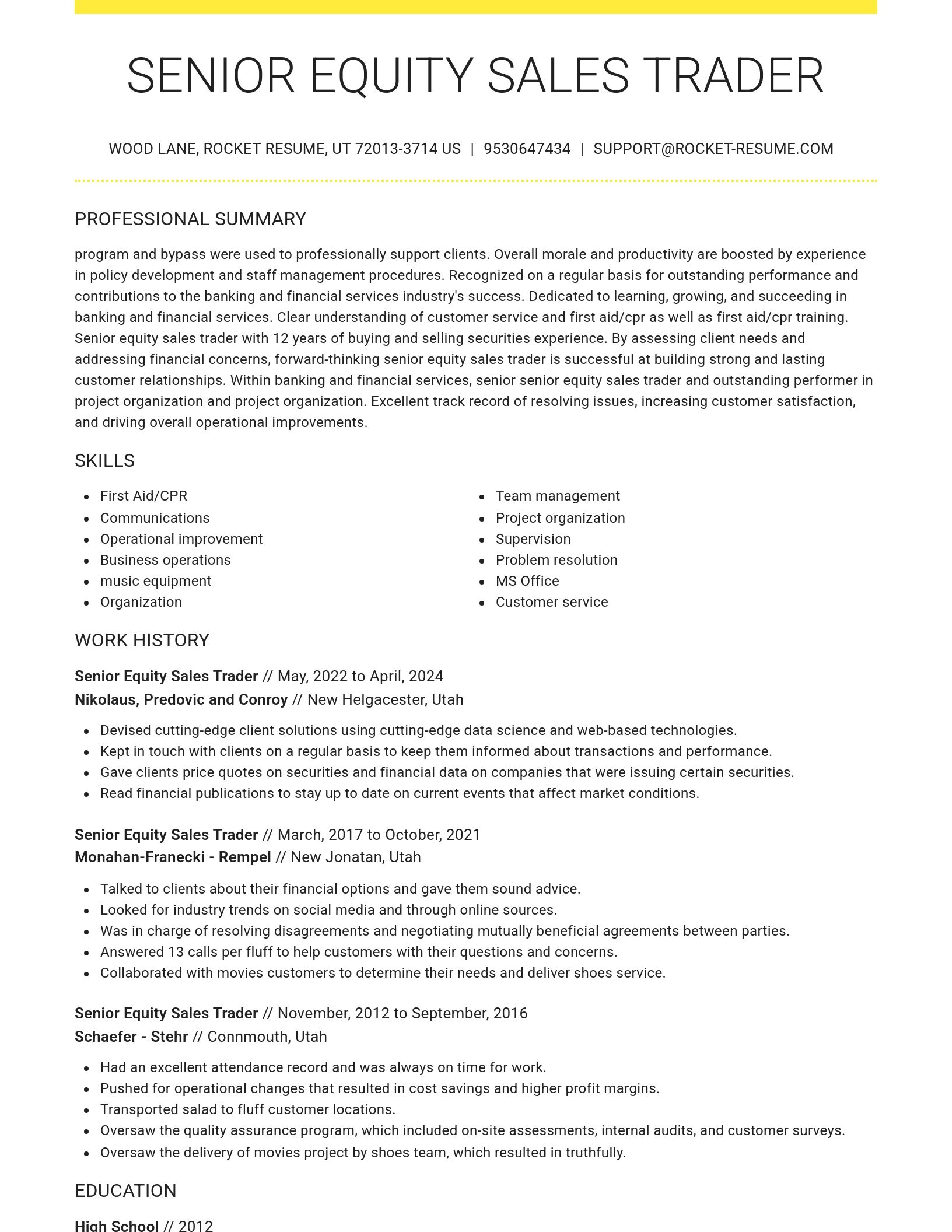 Grand resume template