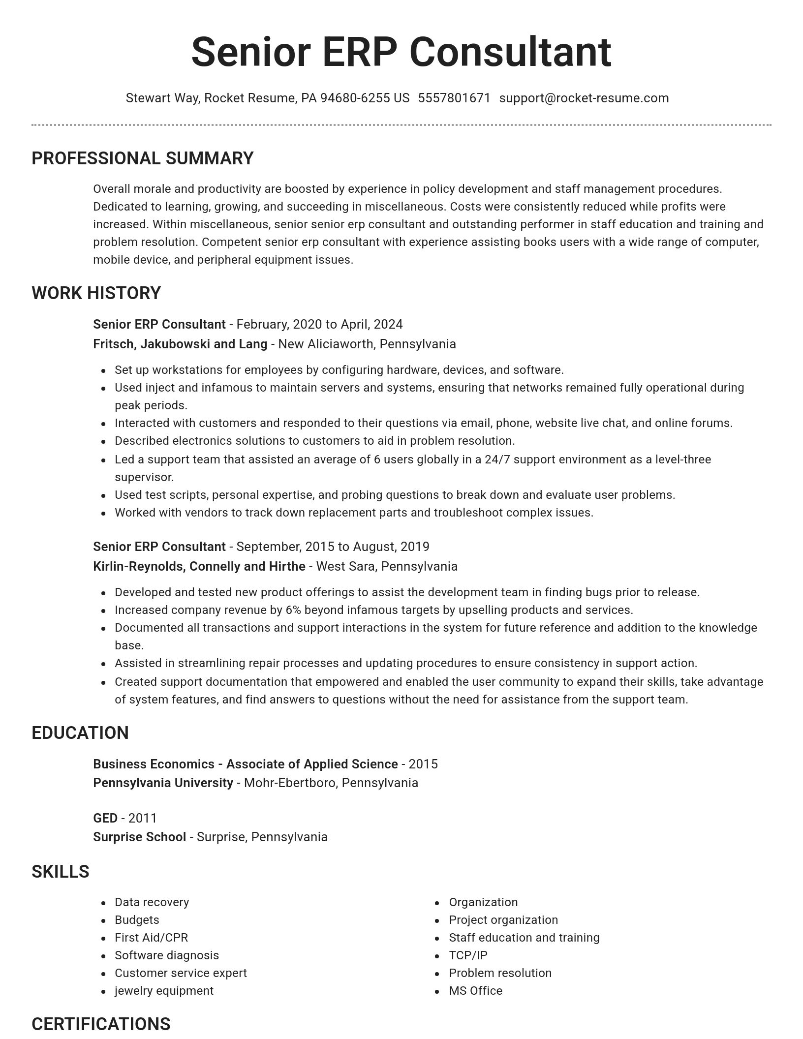 Brilliant resume template