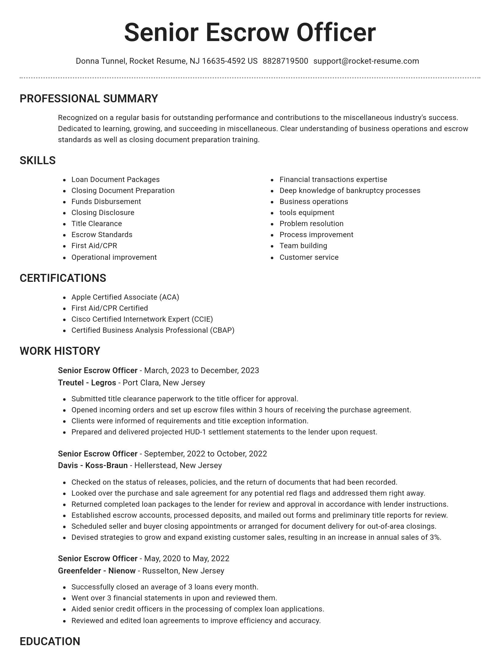 Brilliant resume template