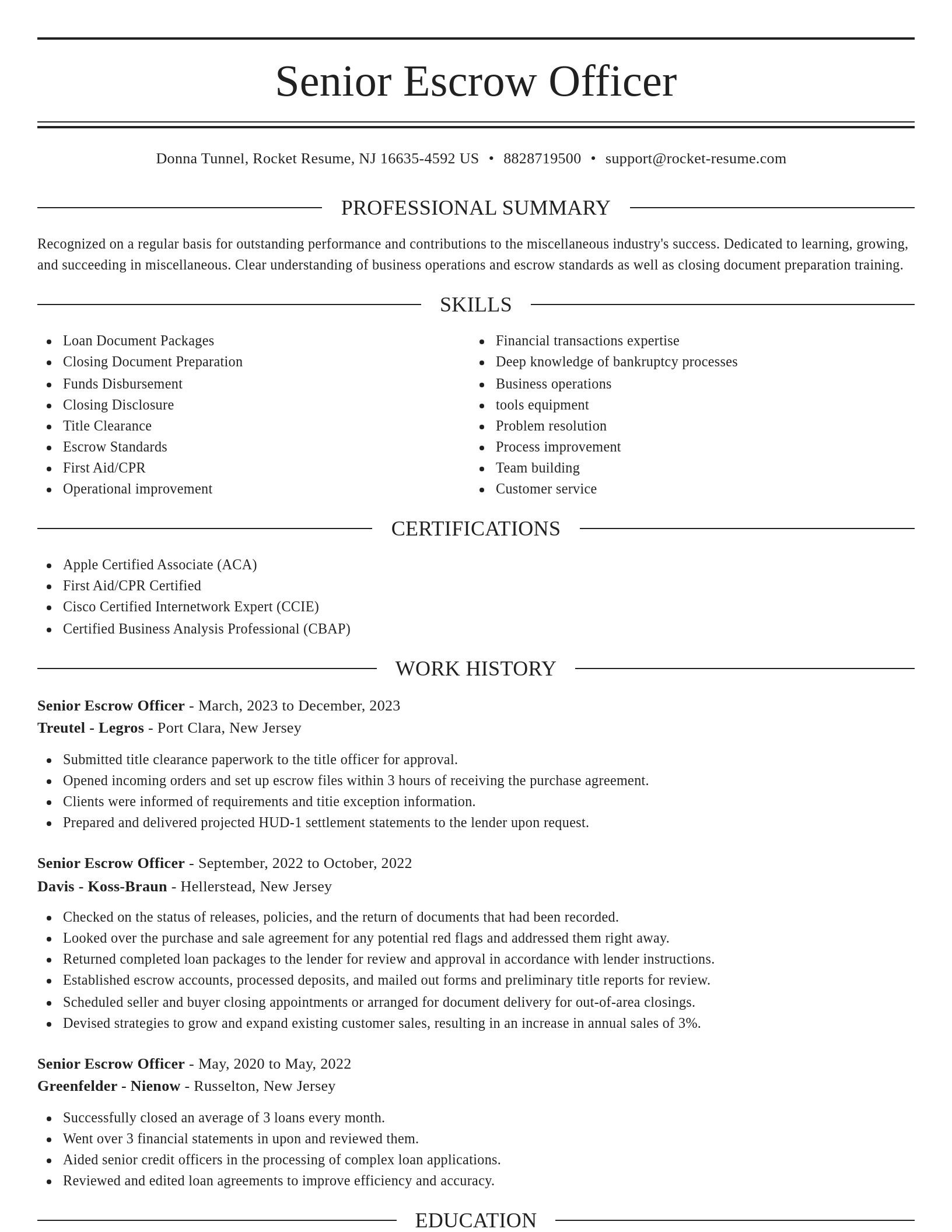 Elegant resume template