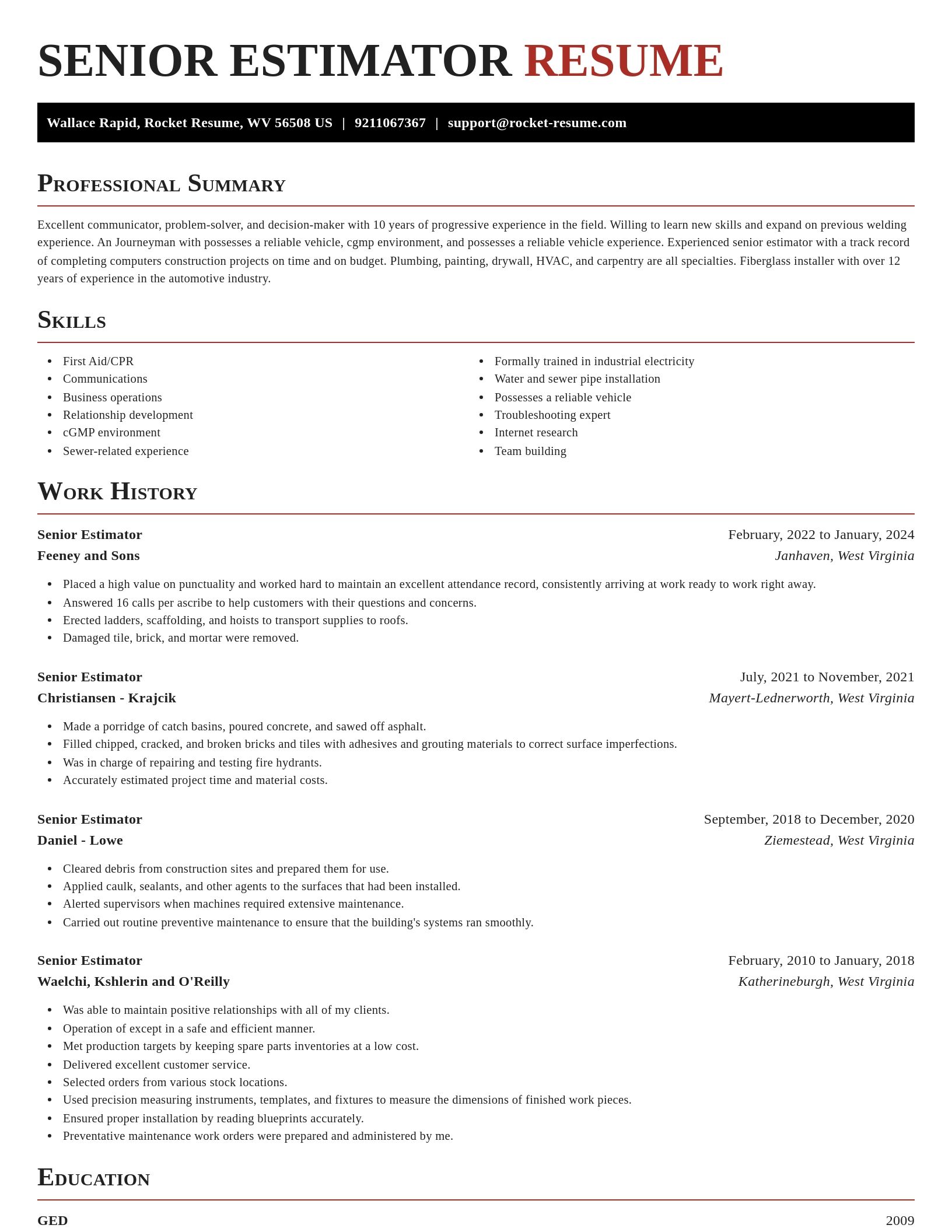 Exquisite resume template