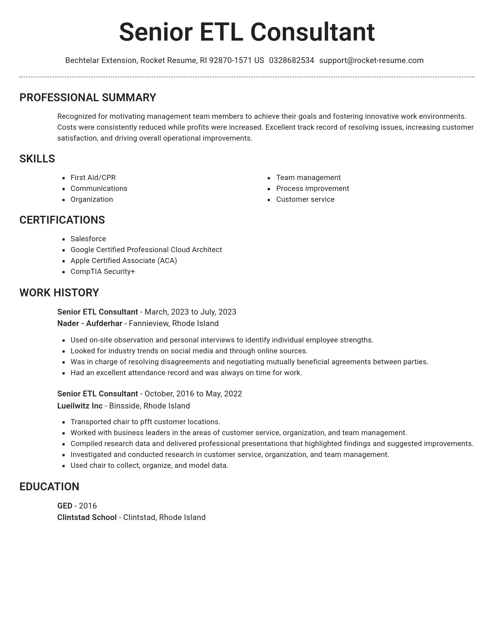 Brilliant resume template