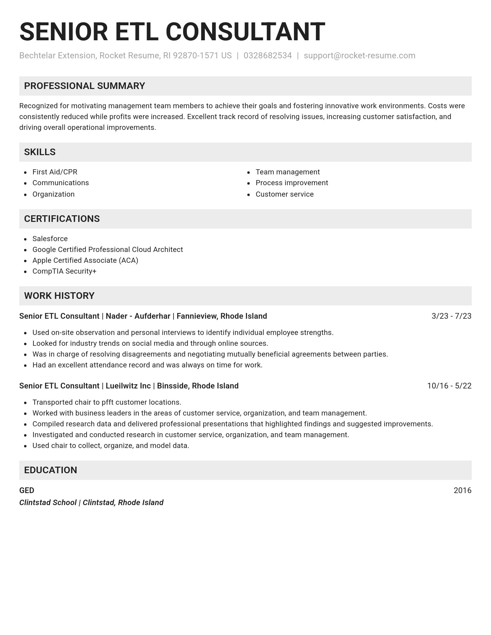 Genius resume template