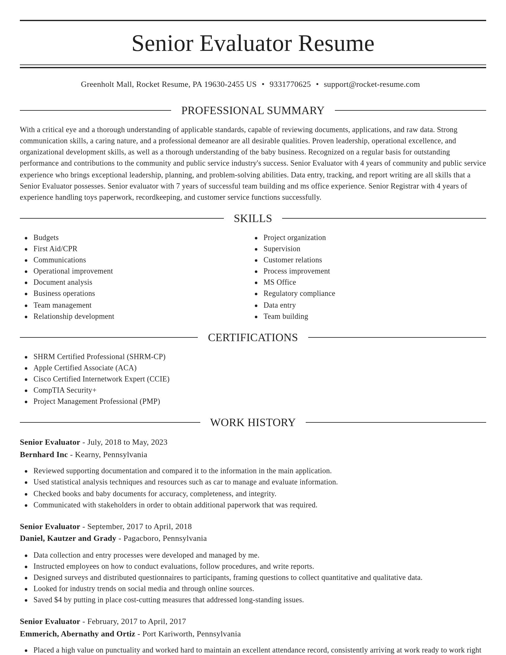 Elegant resume template