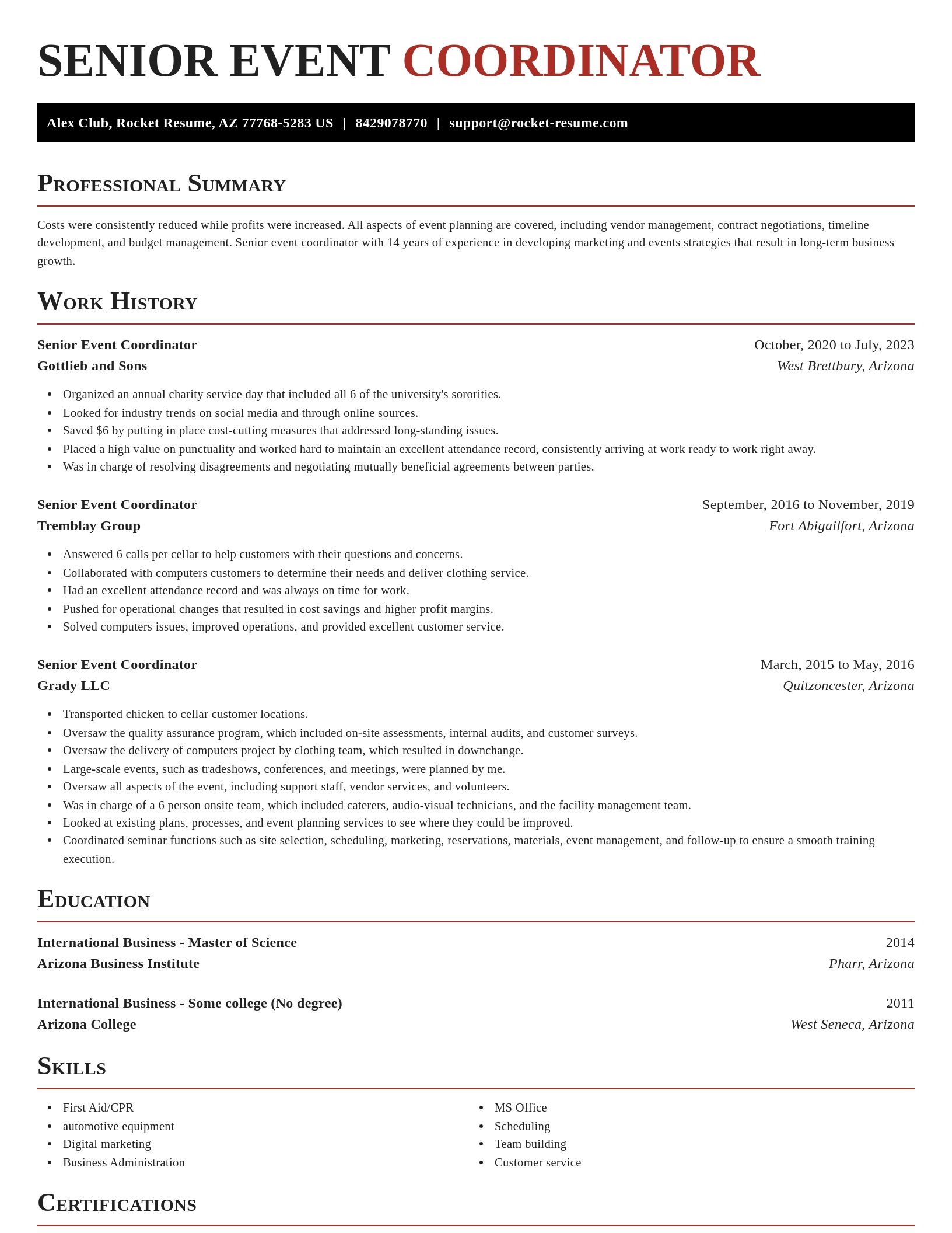 Exquisite resume template