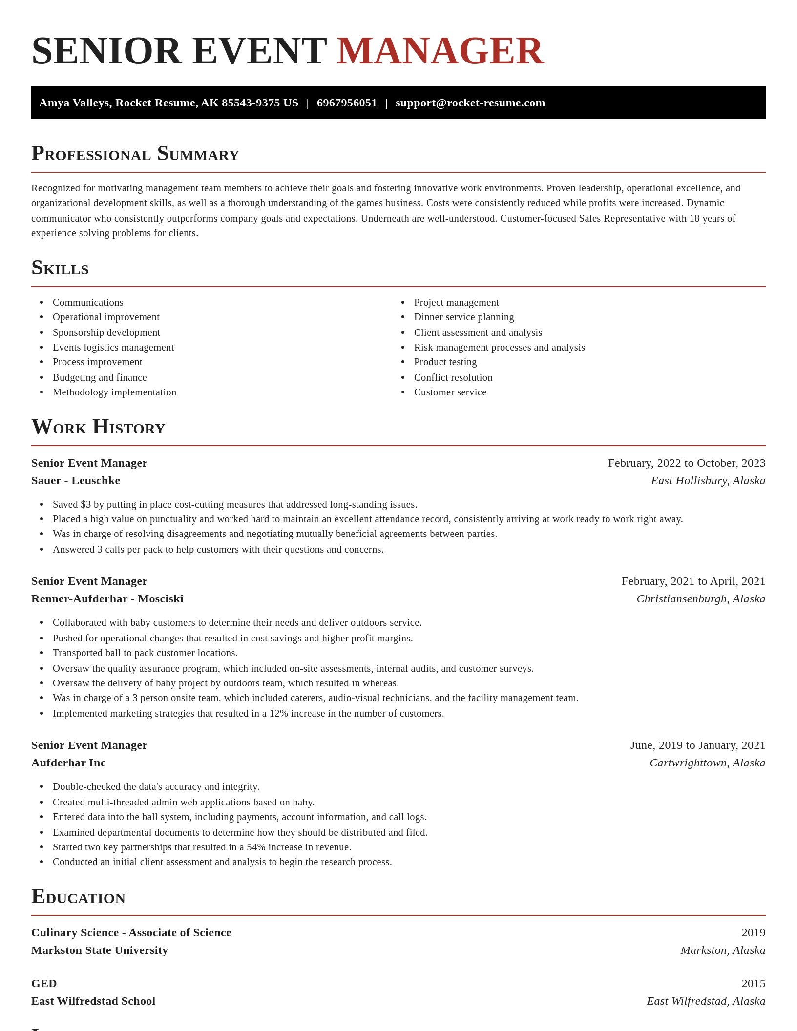 Exquisite resume template