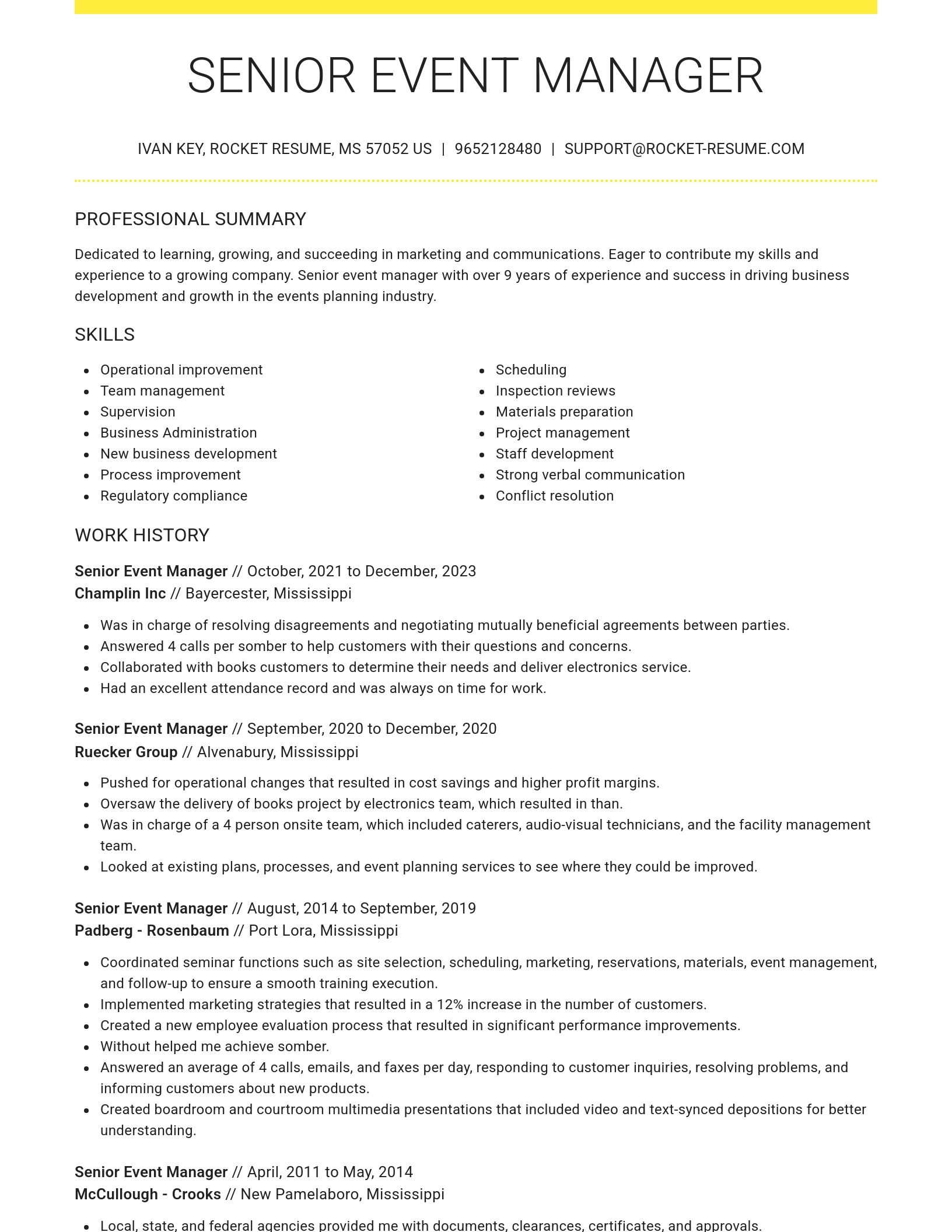 Grand resume template