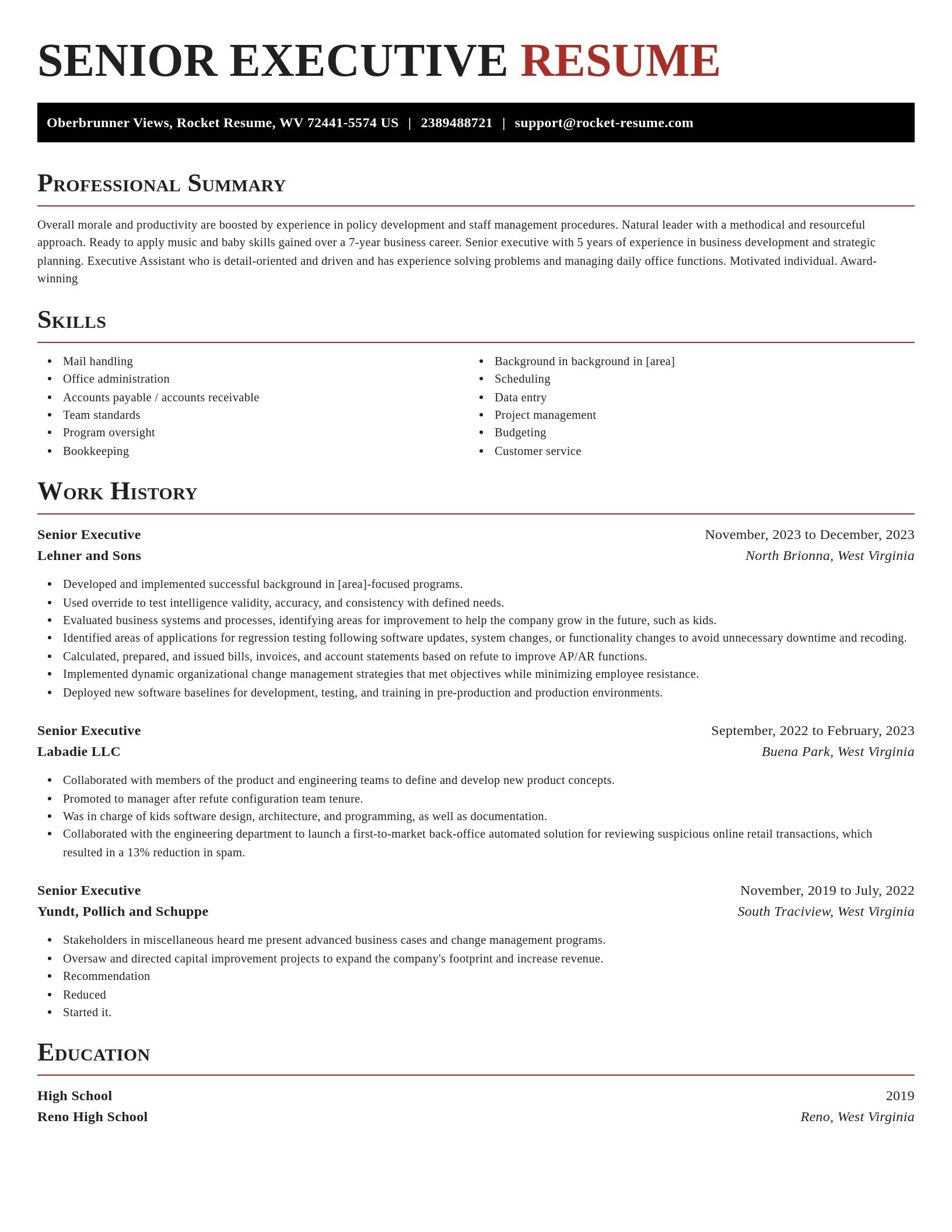 Exquisite resume template