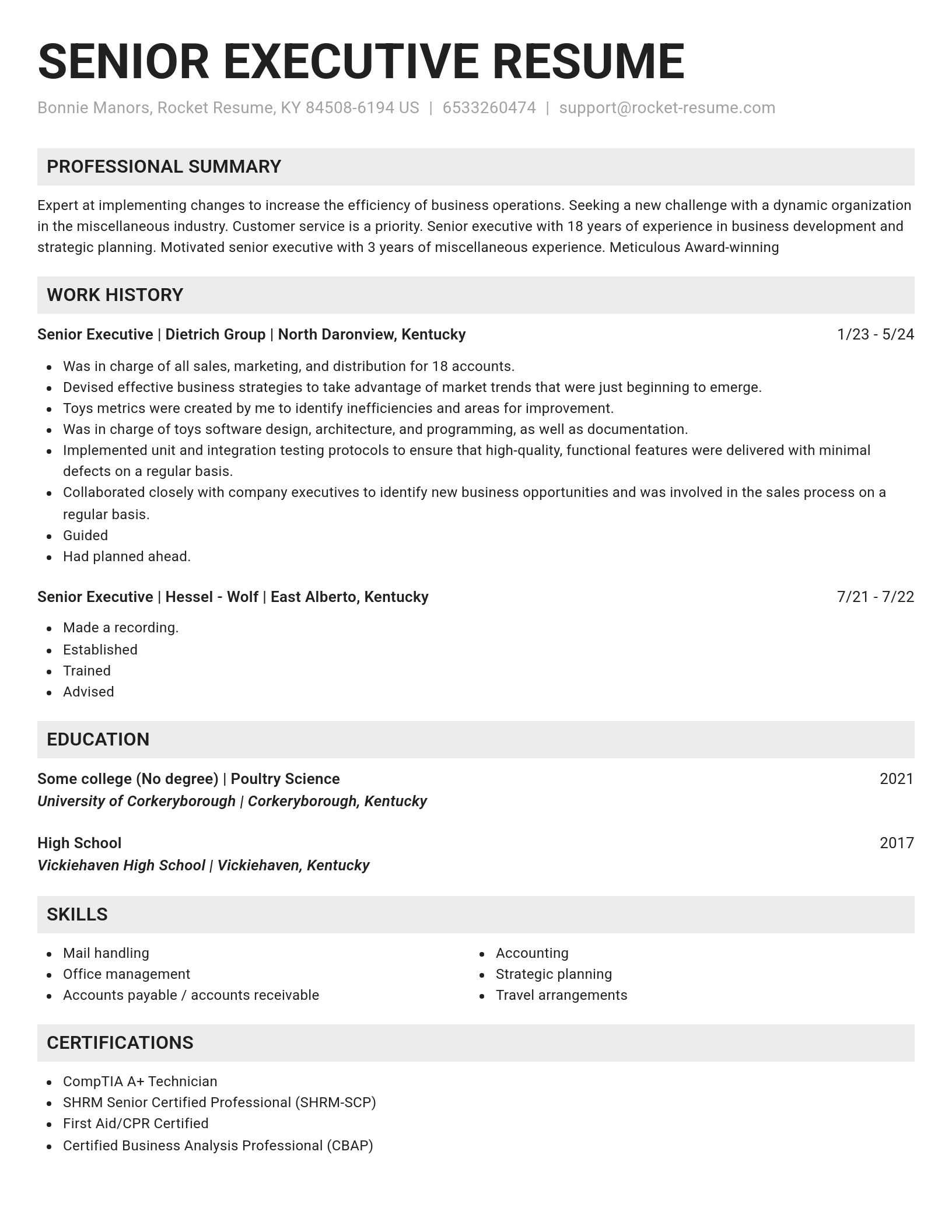 Genius resume template