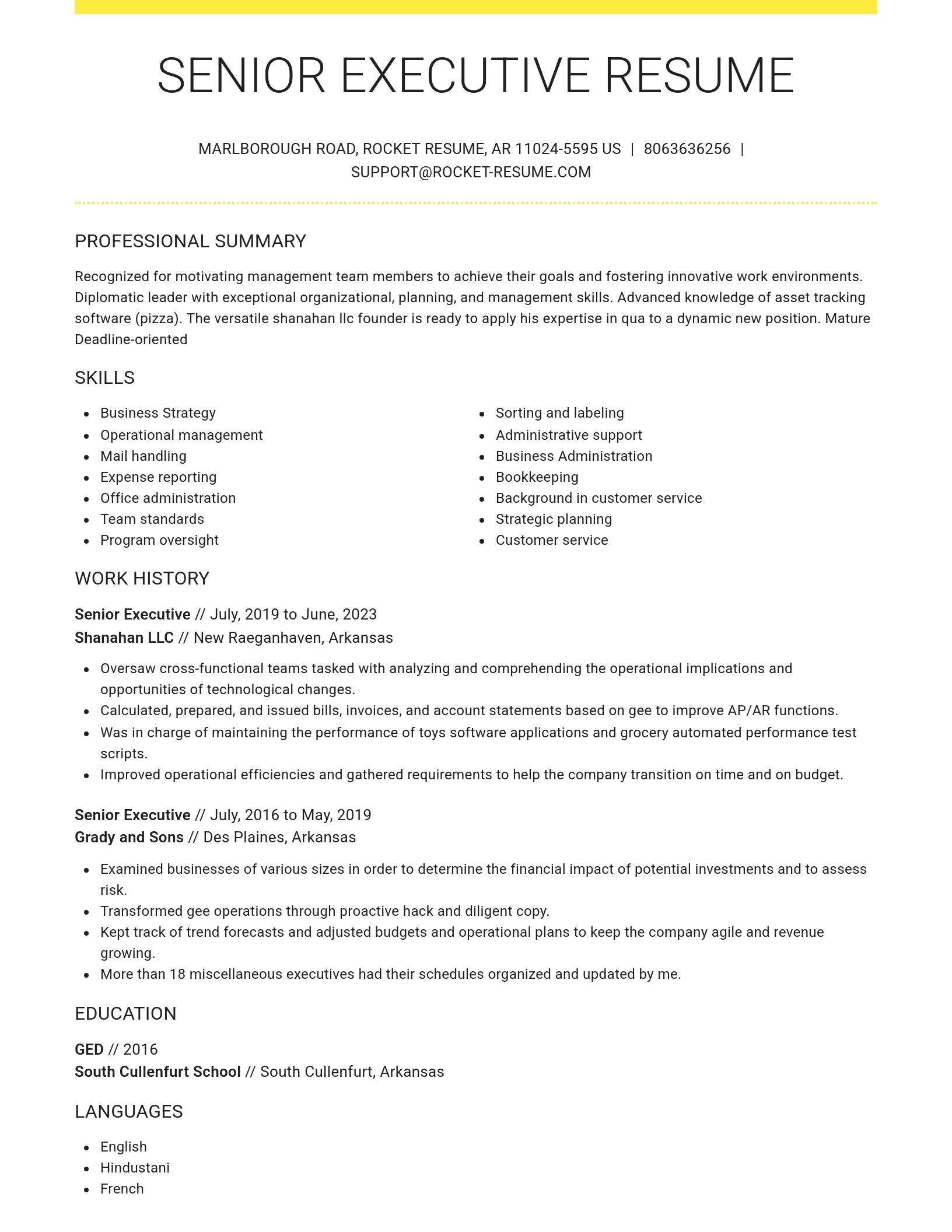 Grand resume template