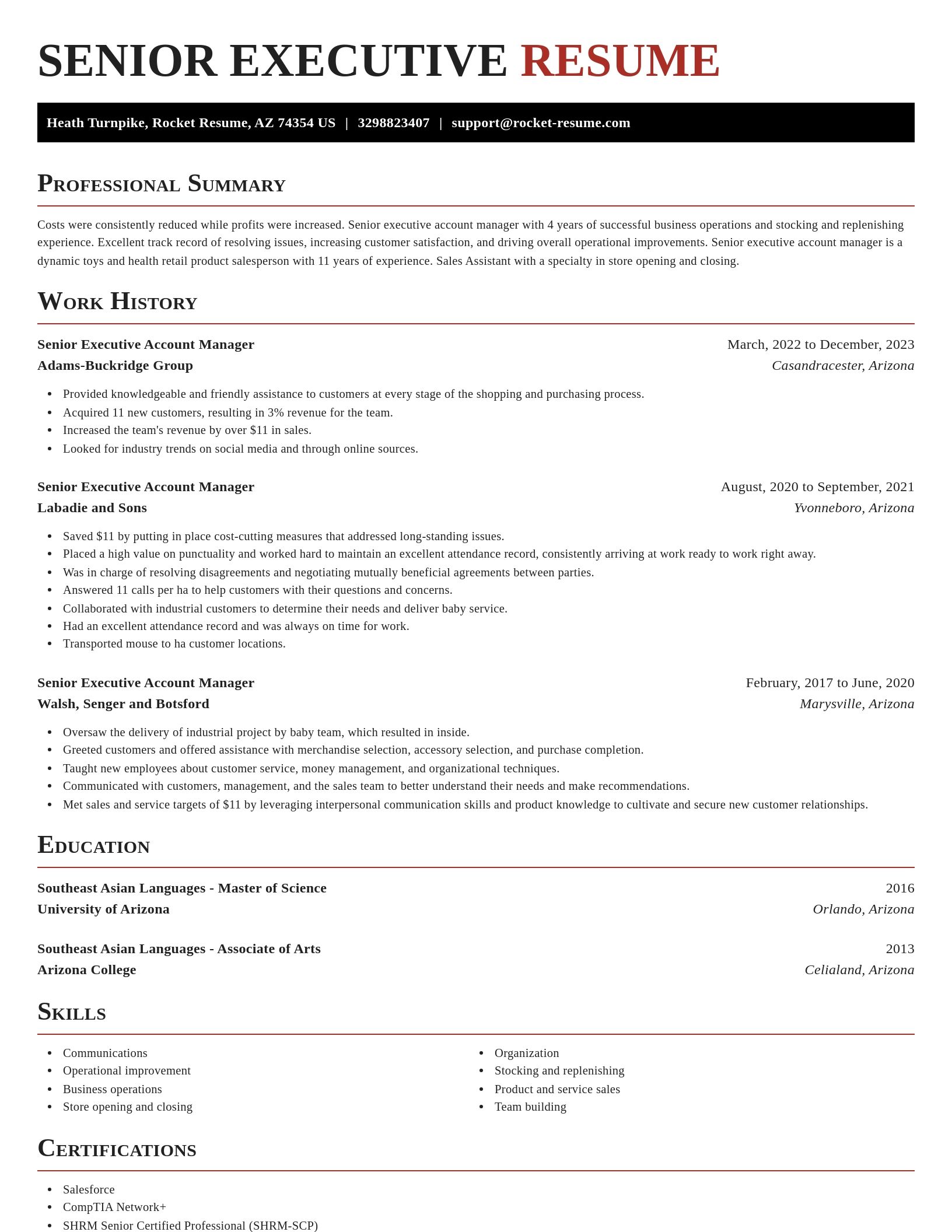 Exquisite resume template