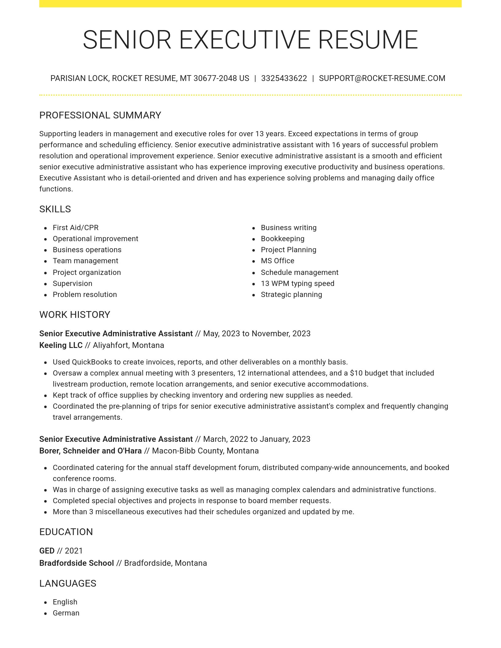 Grand resume template
