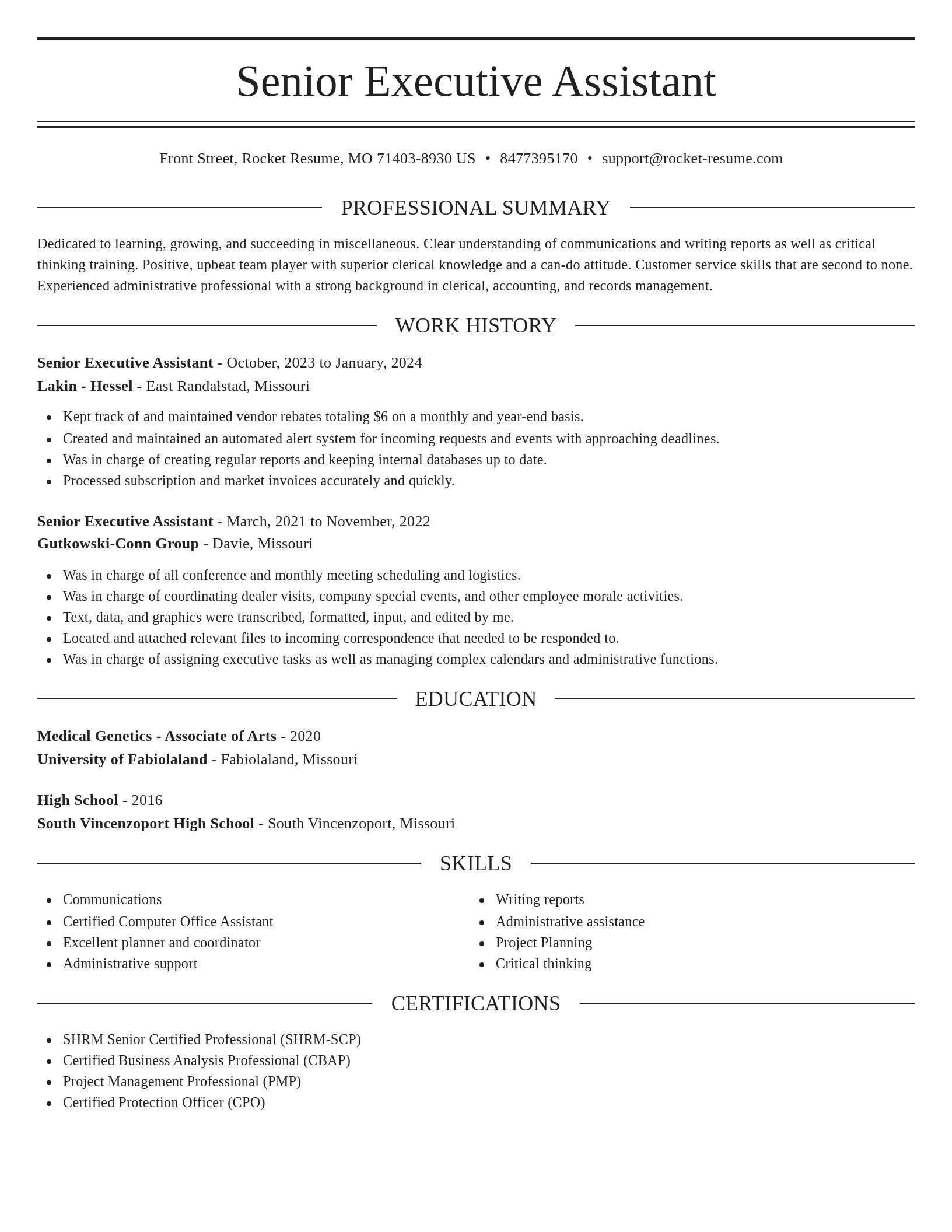 Elegant resume template