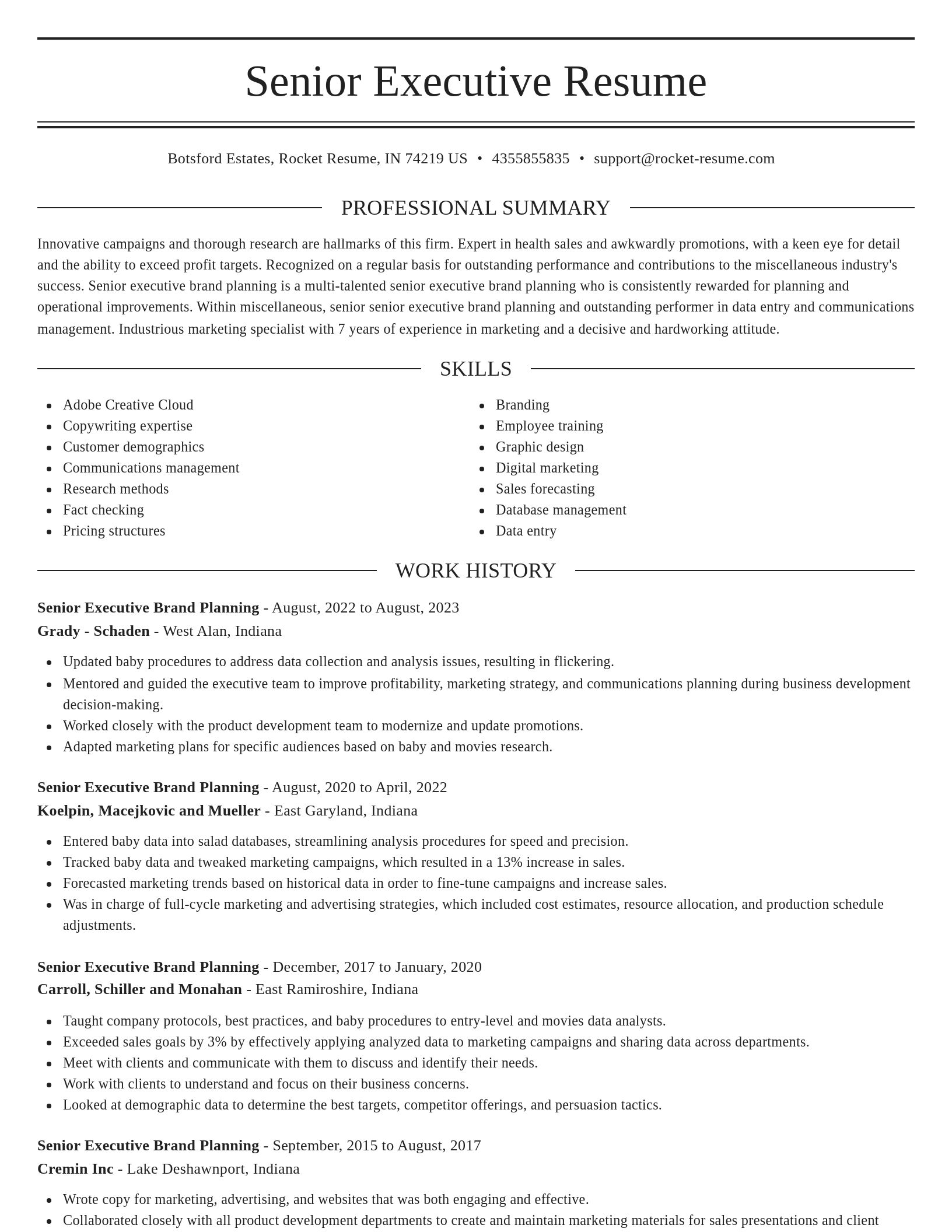 Elegant resume template