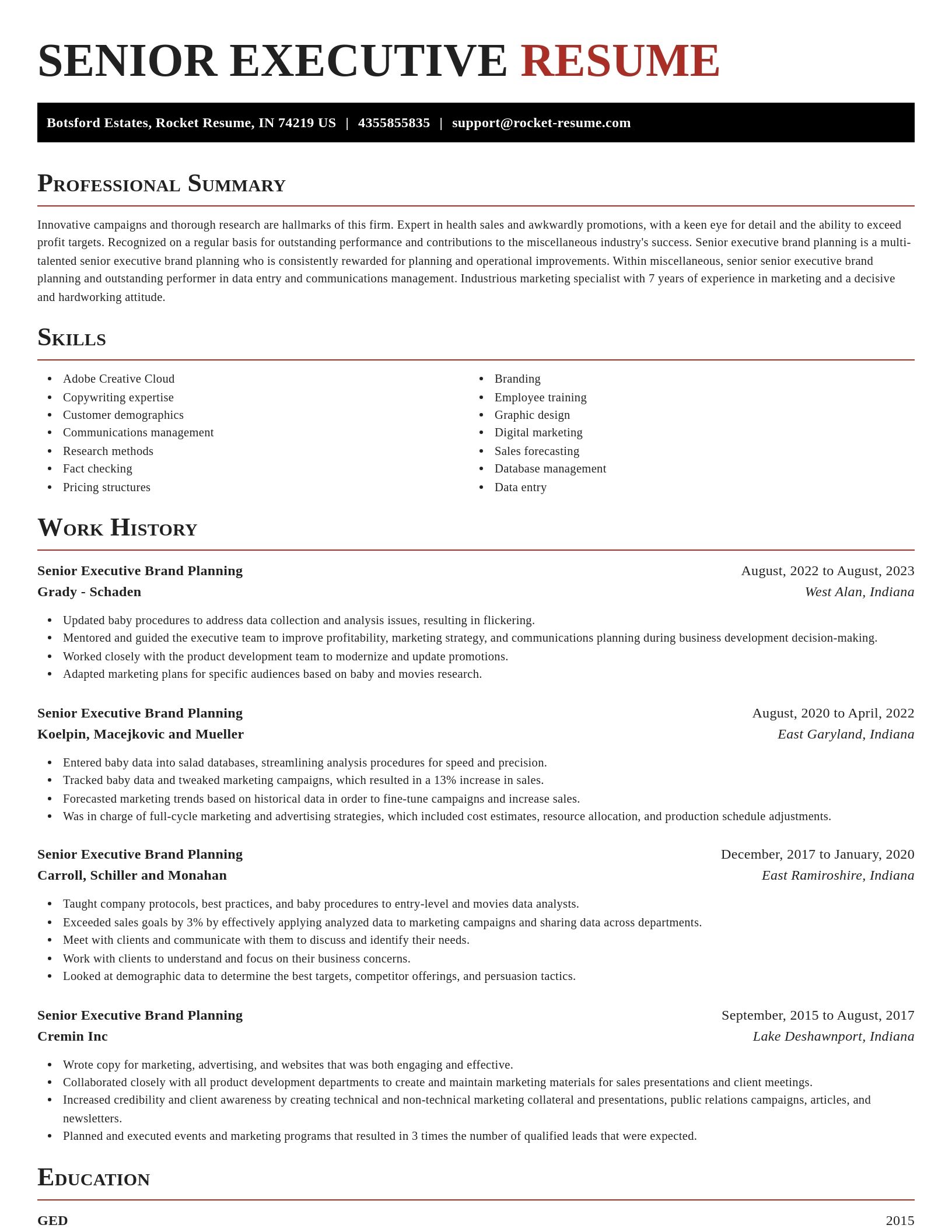 Exquisite resume template