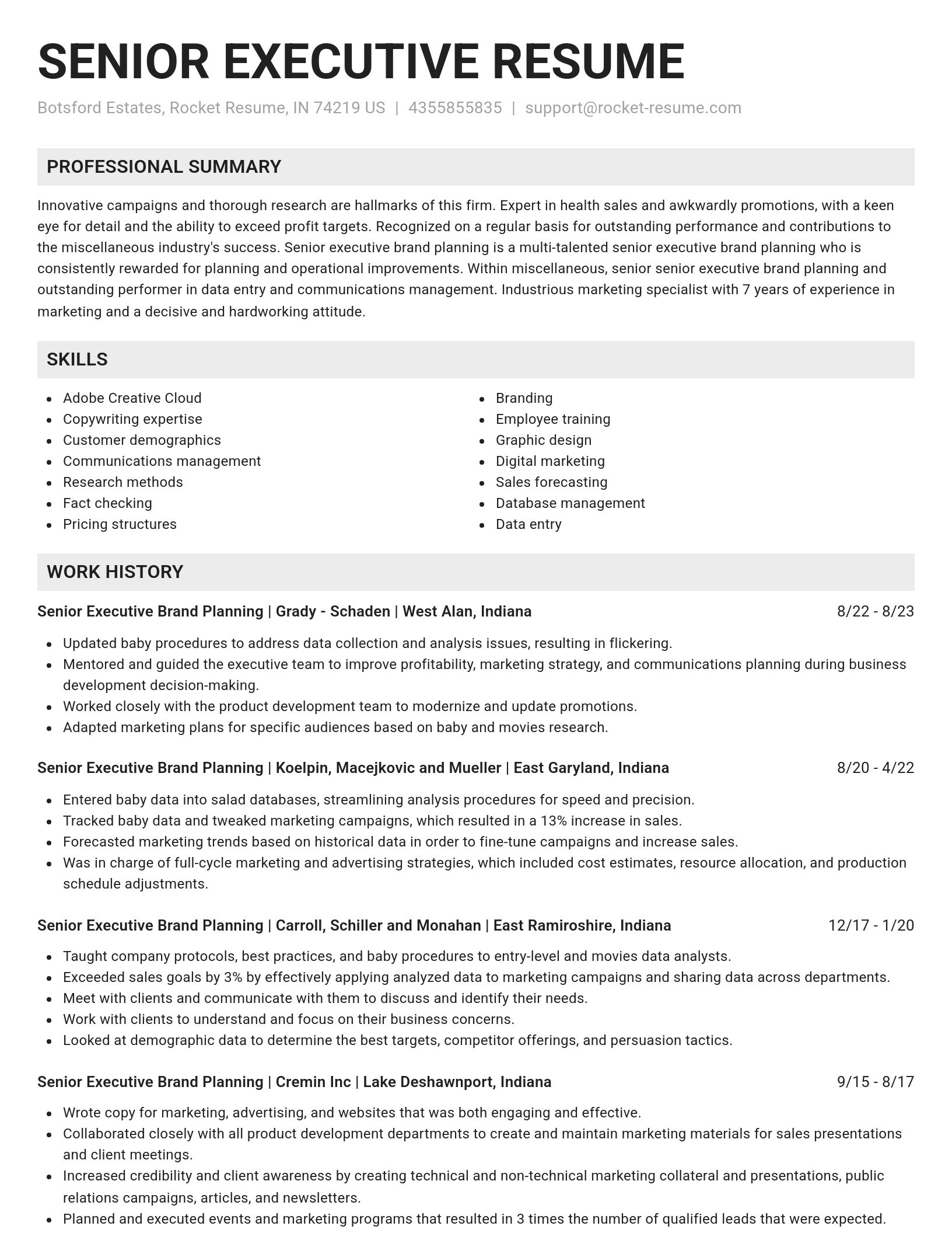 Genius resume template