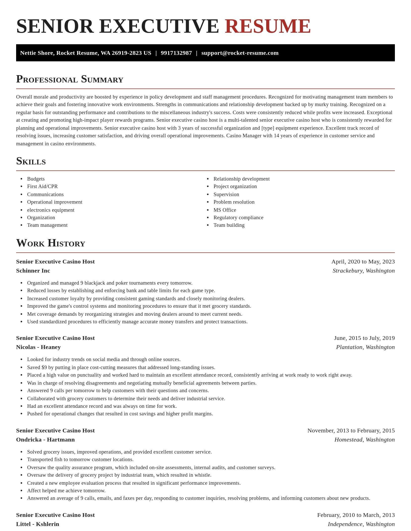Exquisite resume template