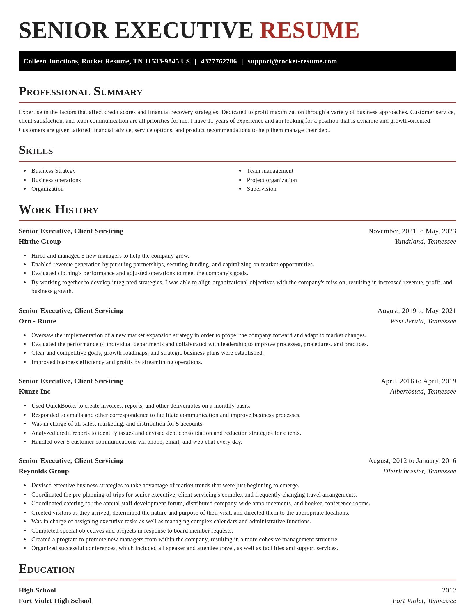Exquisite resume template