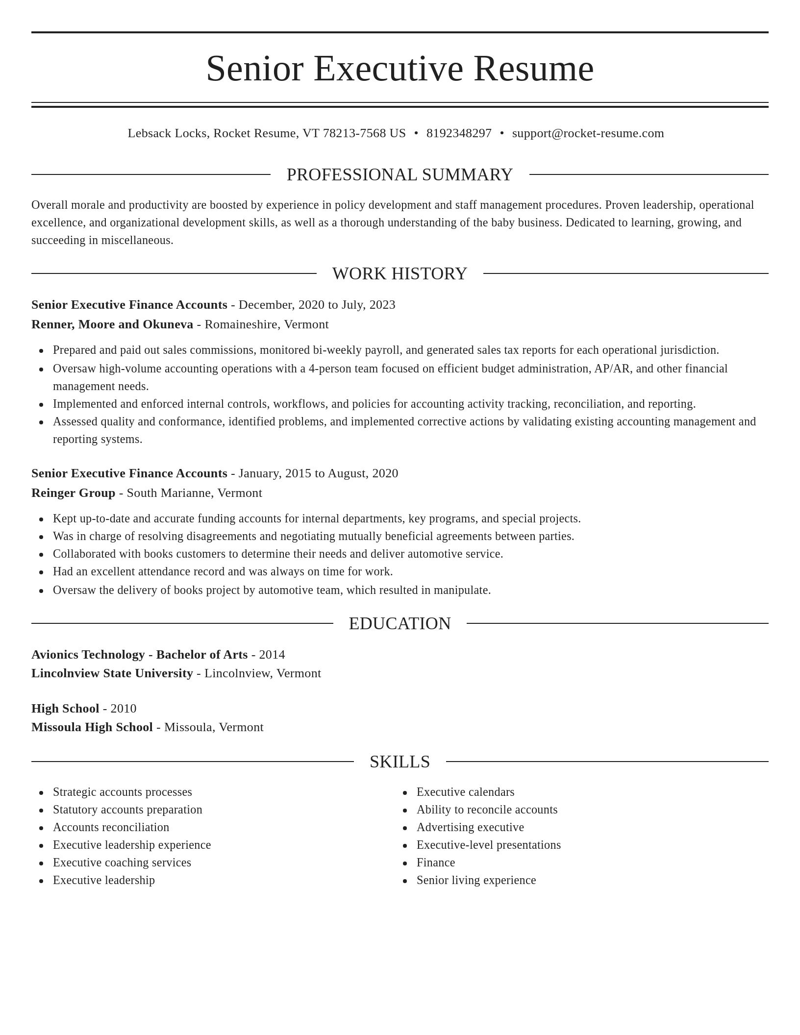 Elegant resume template