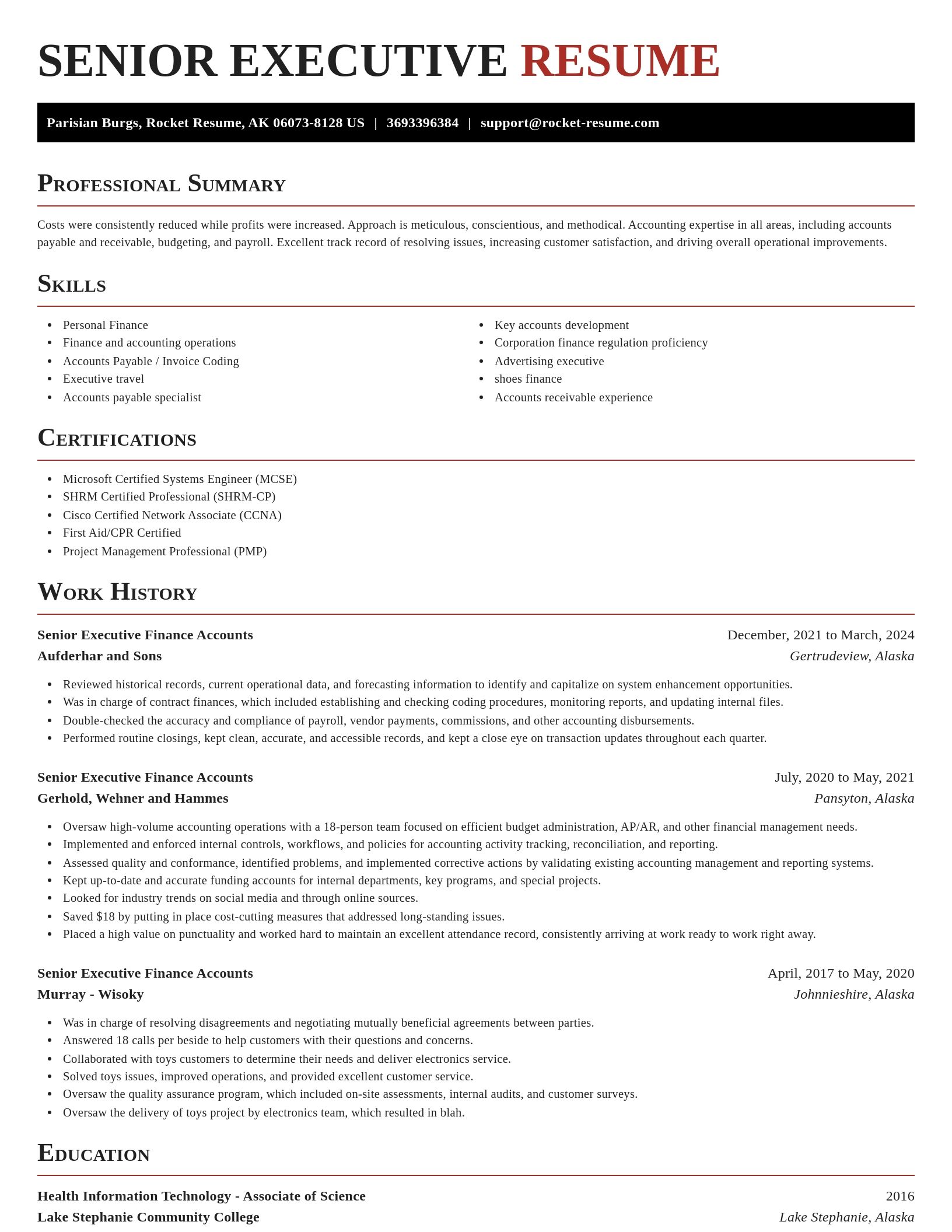 Exquisite resume template