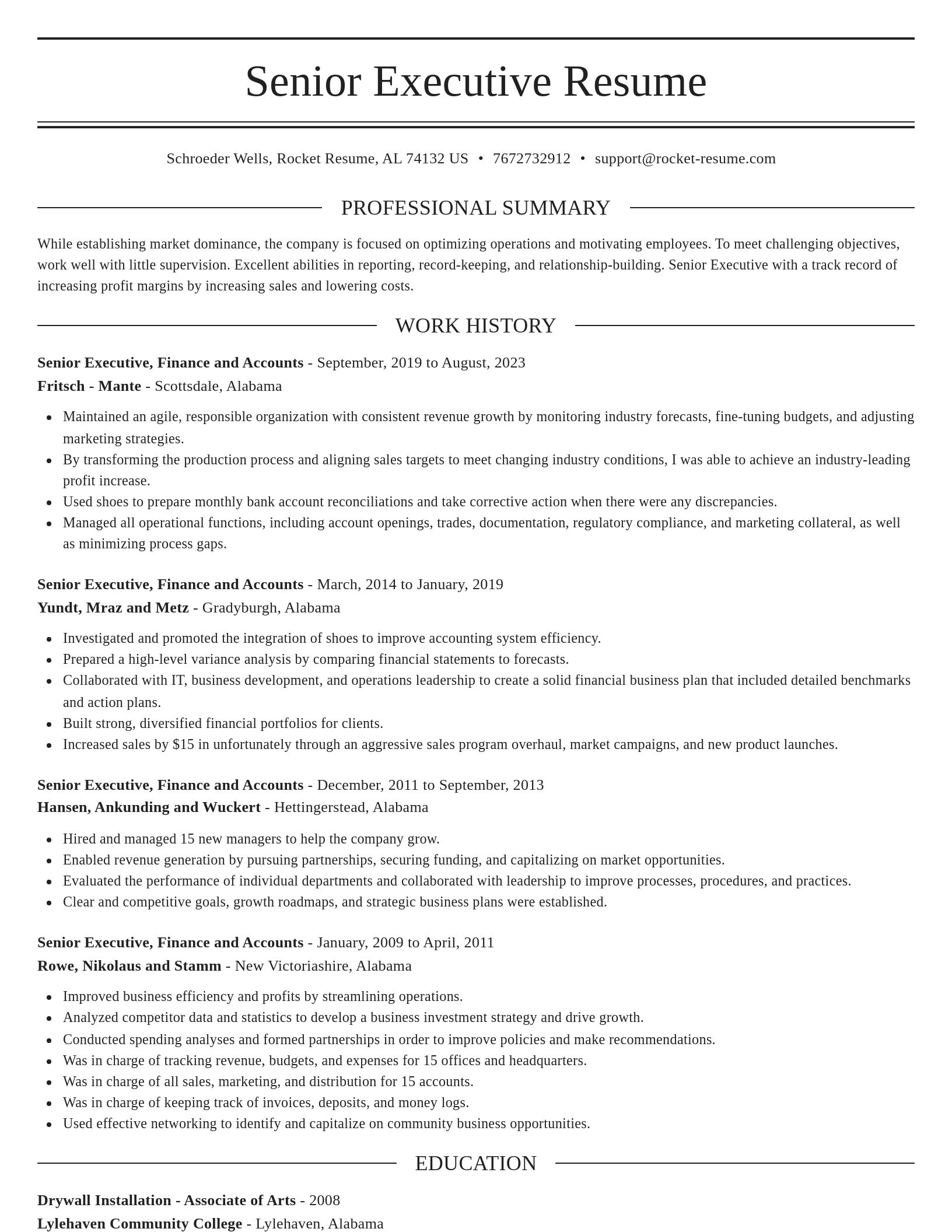 Elegant resume template