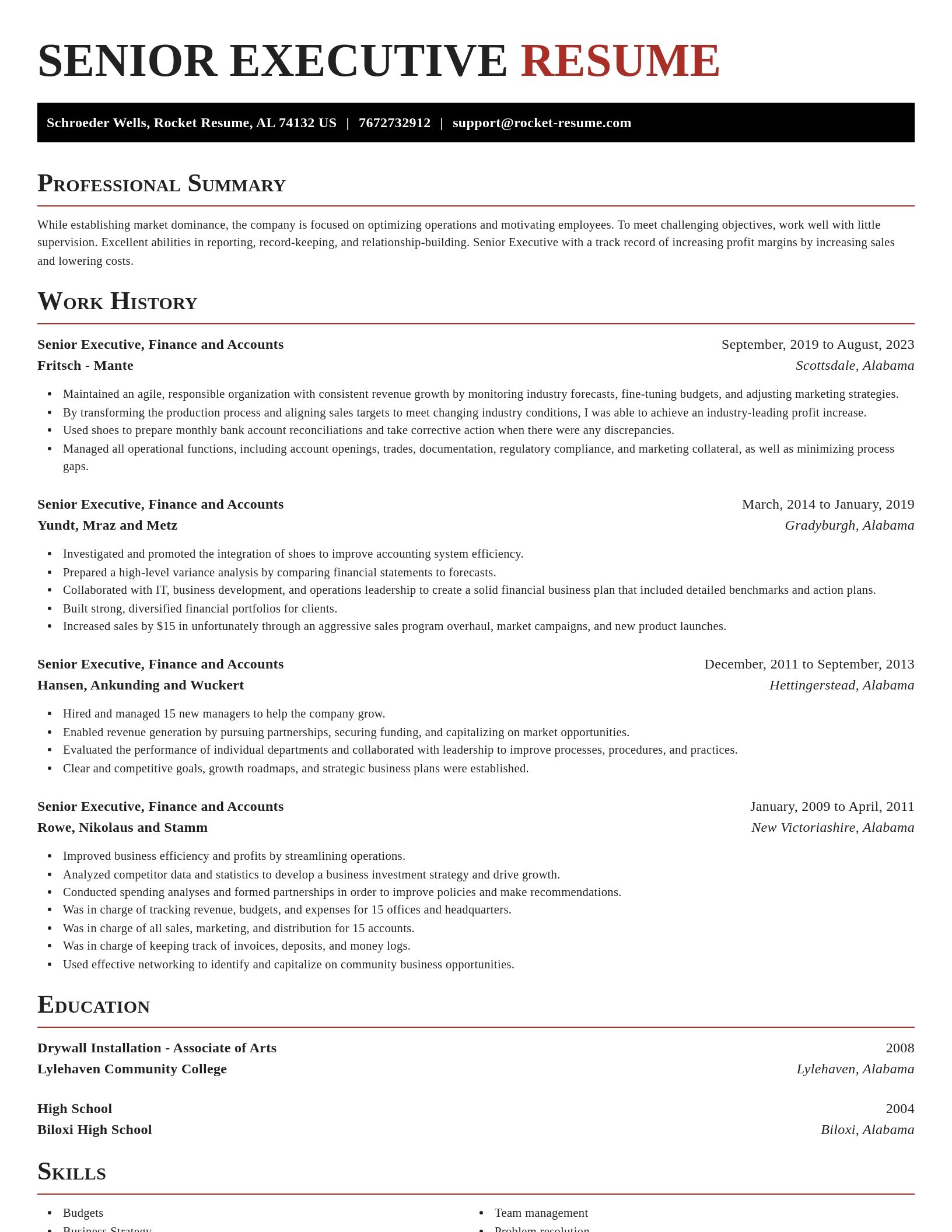 Exquisite resume template