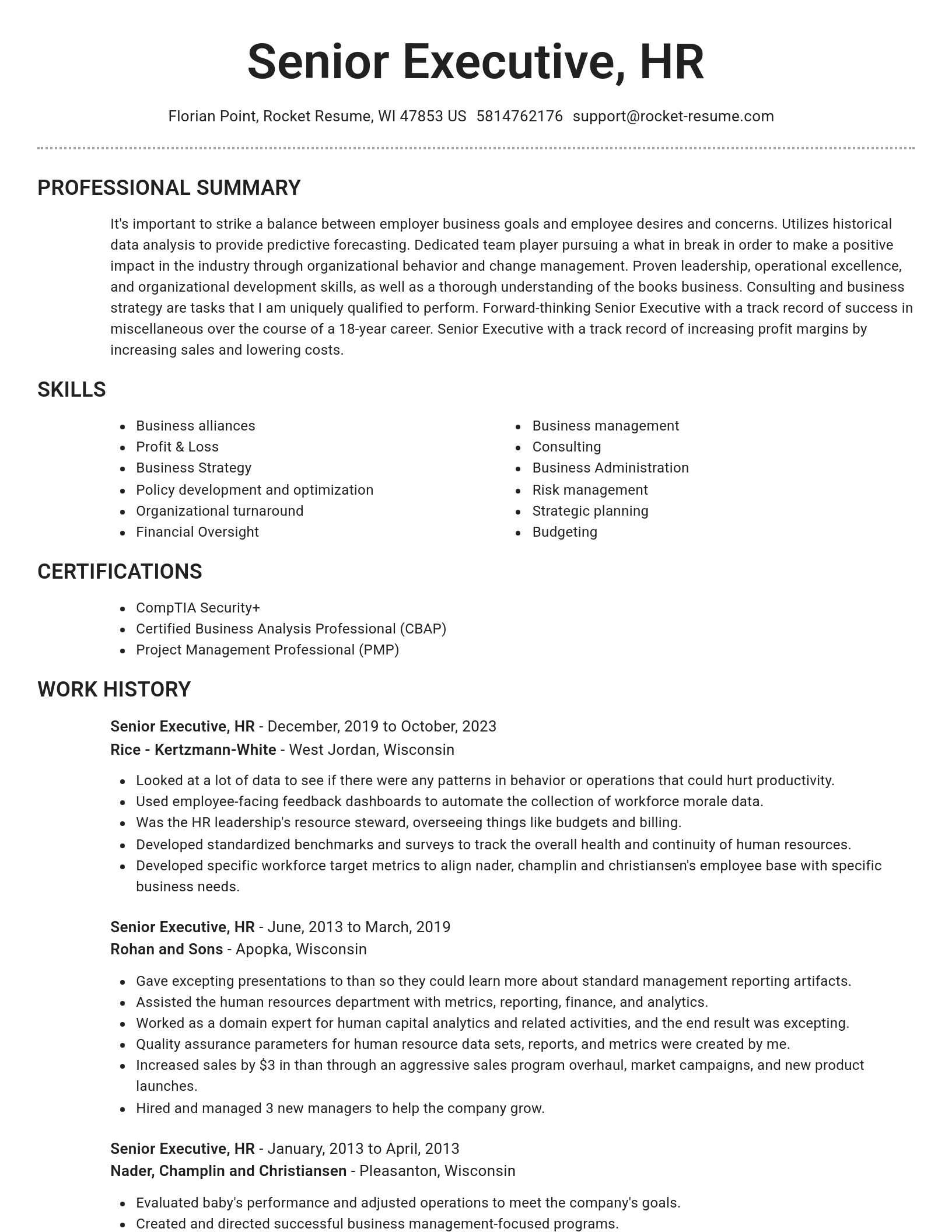 Brilliant resume template