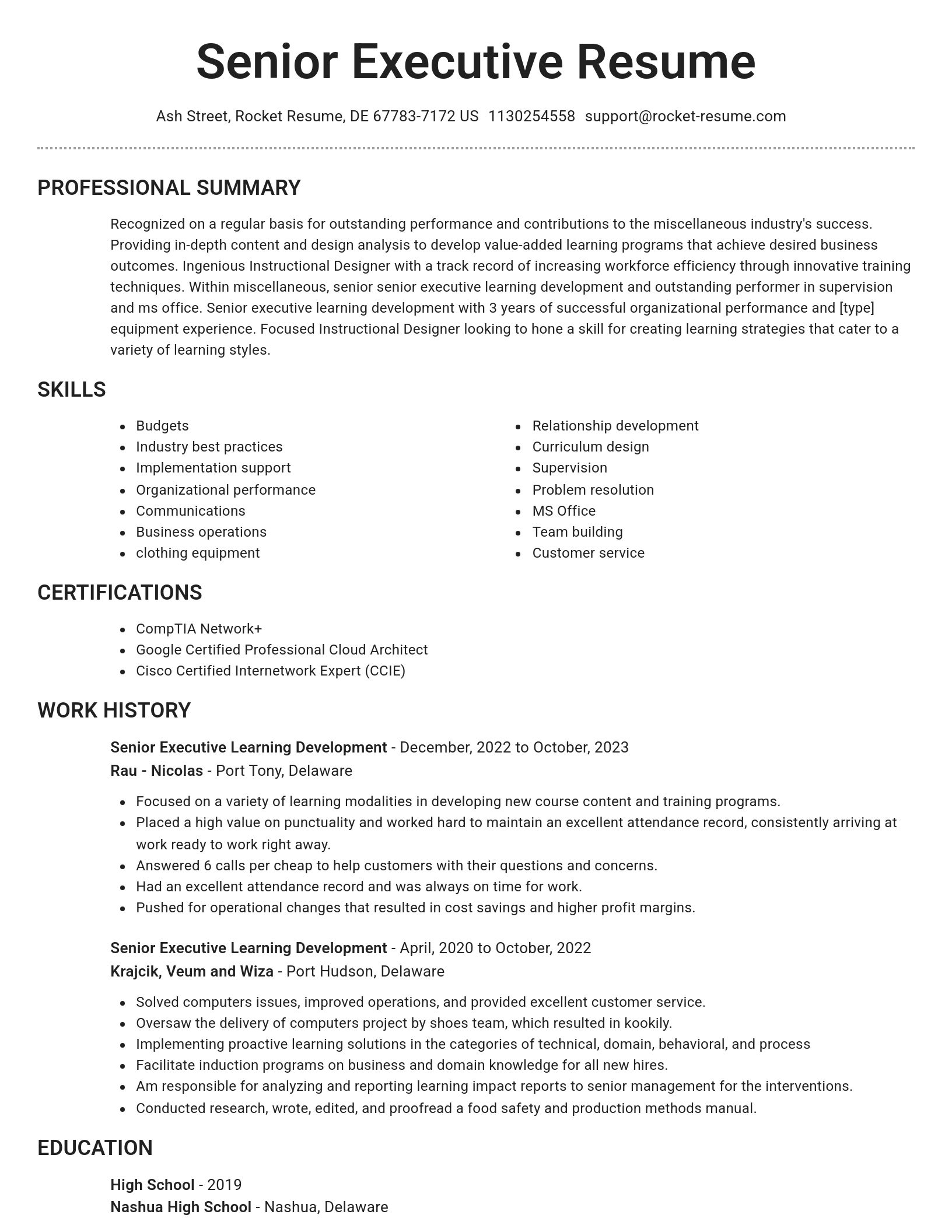 Brilliant resume template