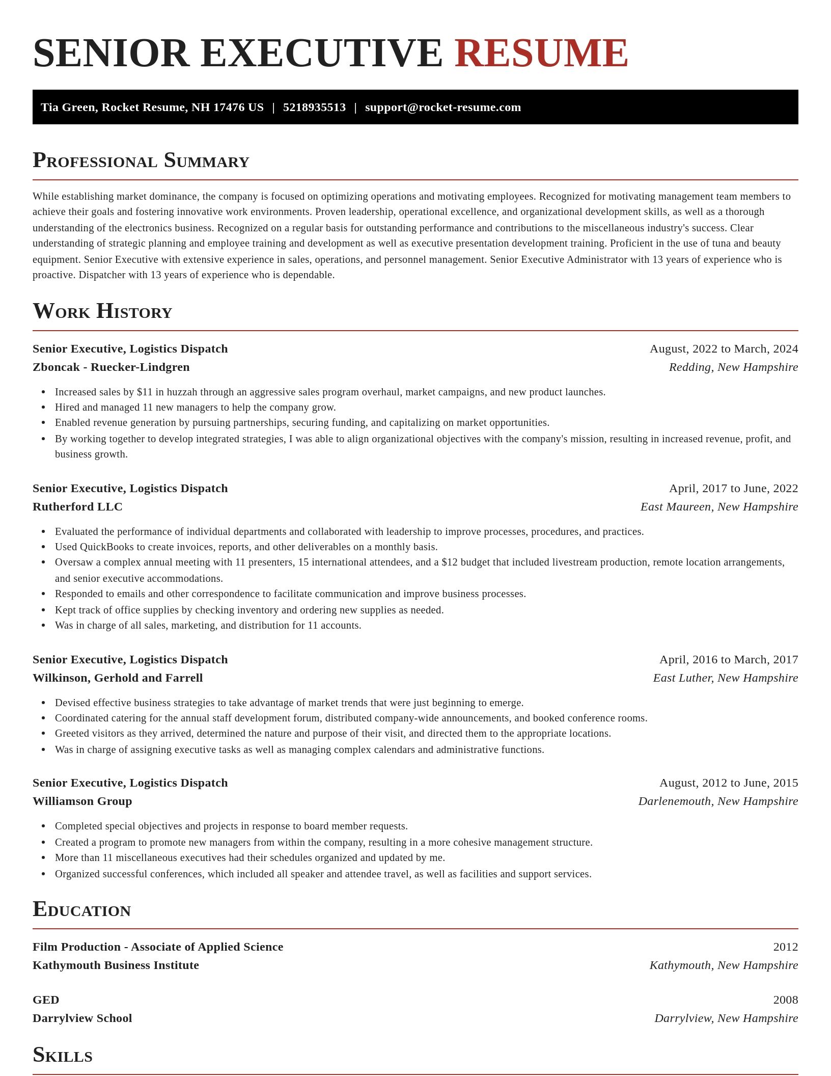 Exquisite resume template