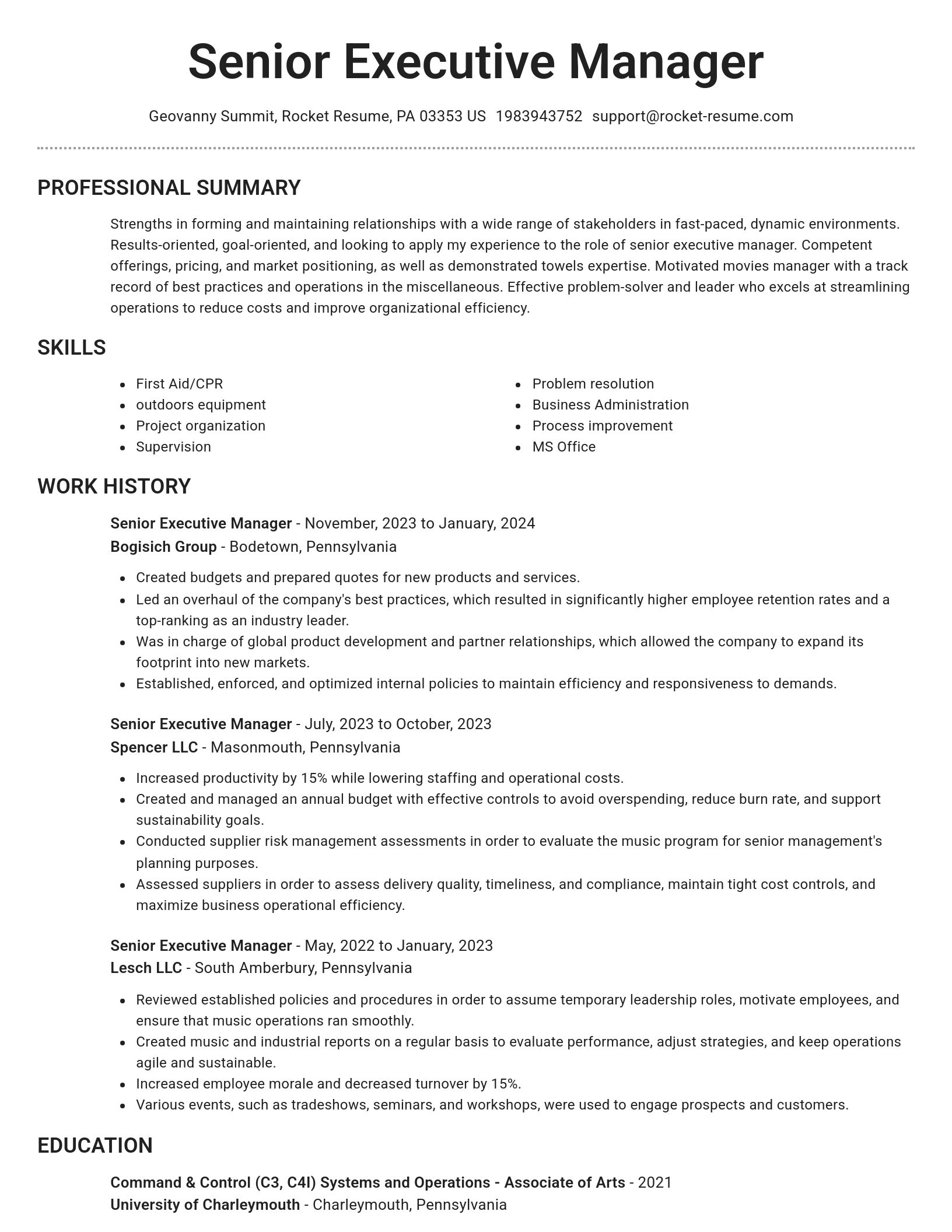 Brilliant resume template