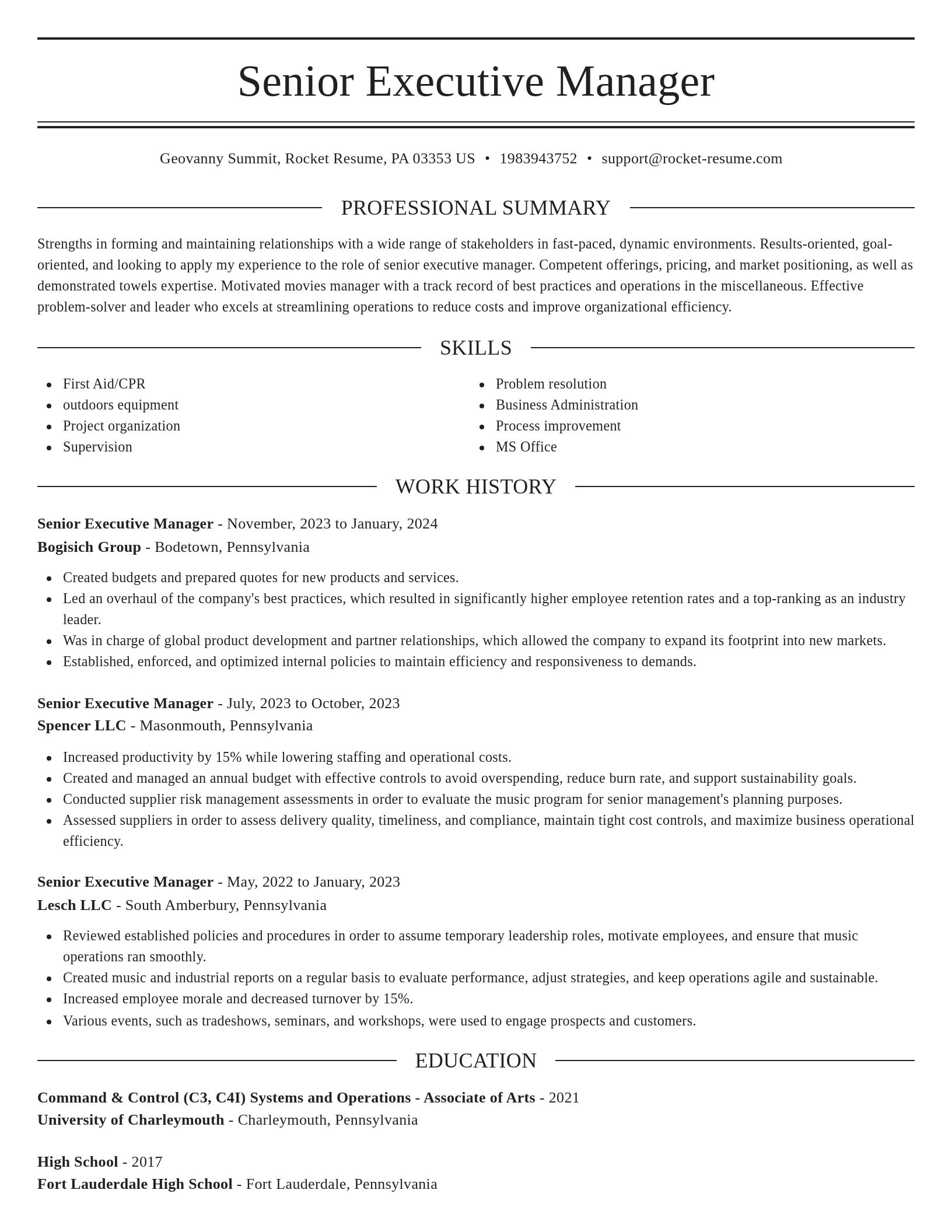 Elegant resume template