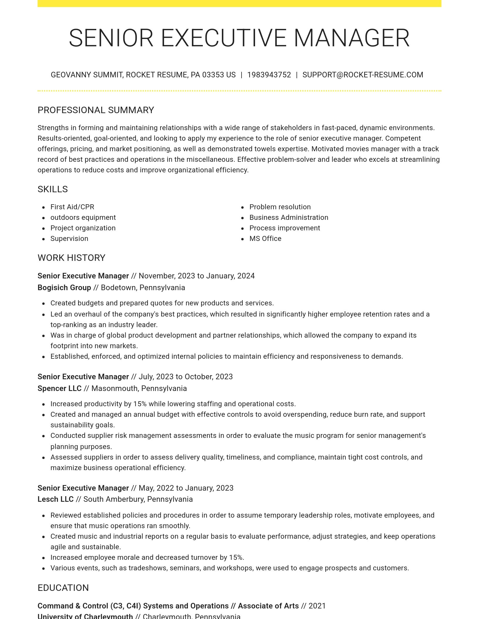 Grand resume template
