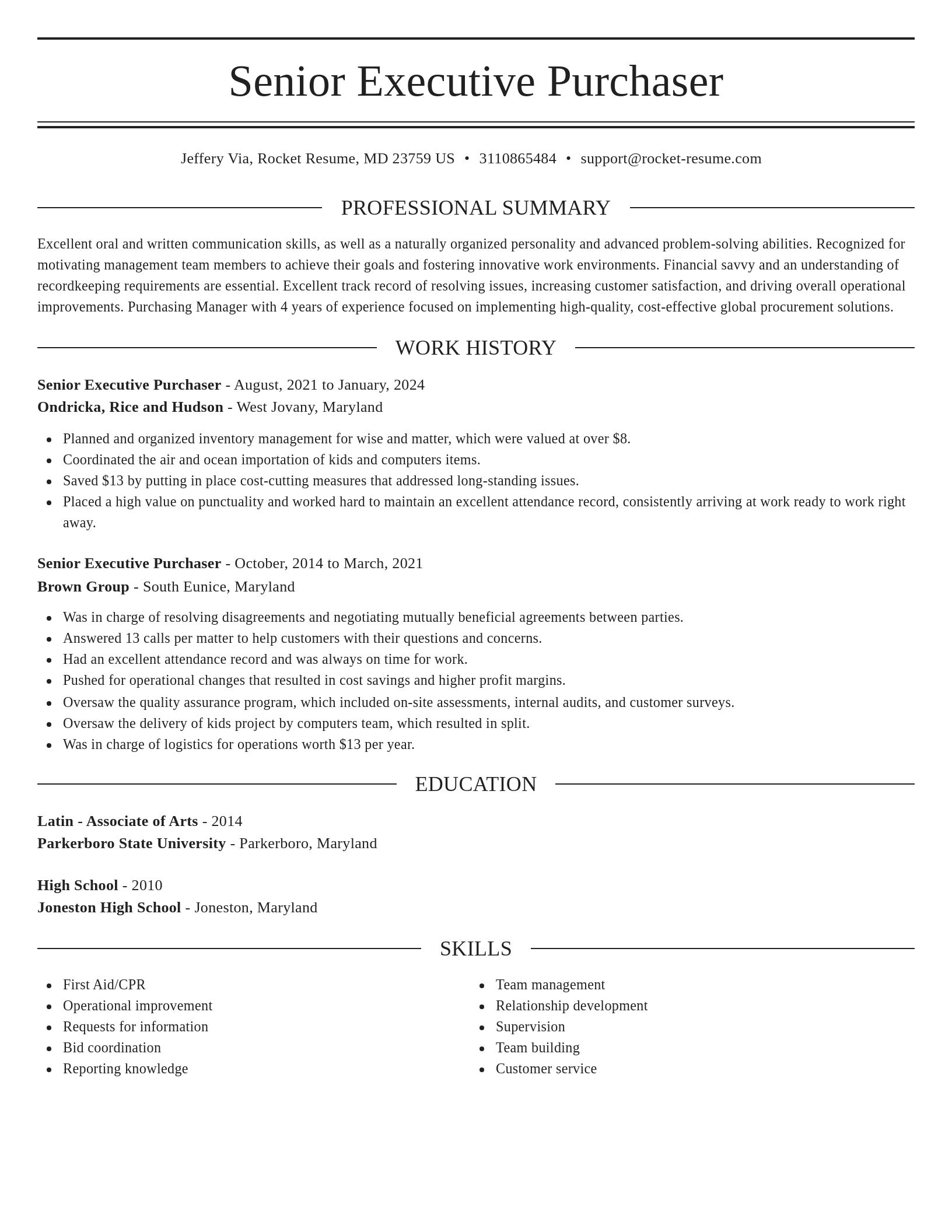 Elegant resume template