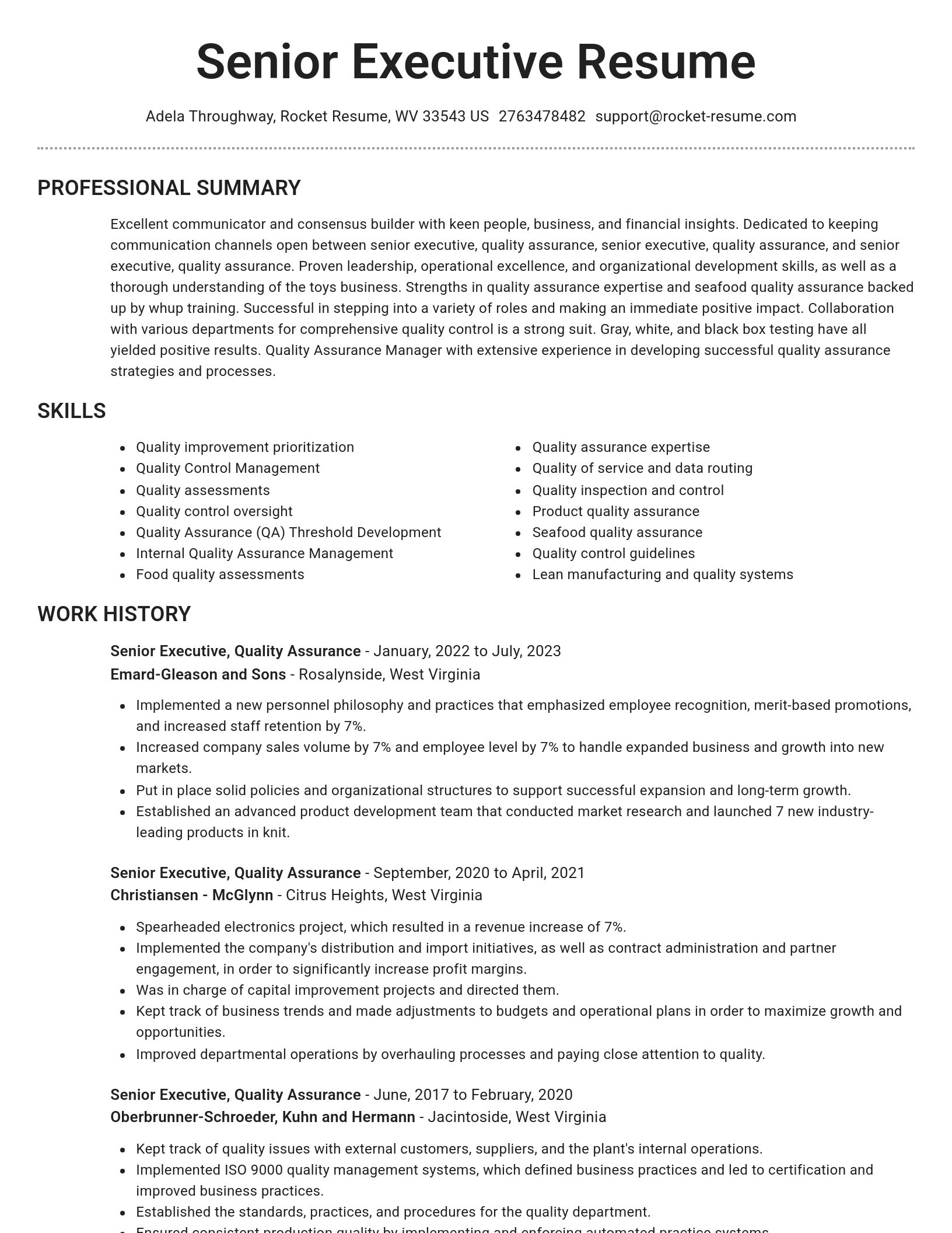 Brilliant resume template