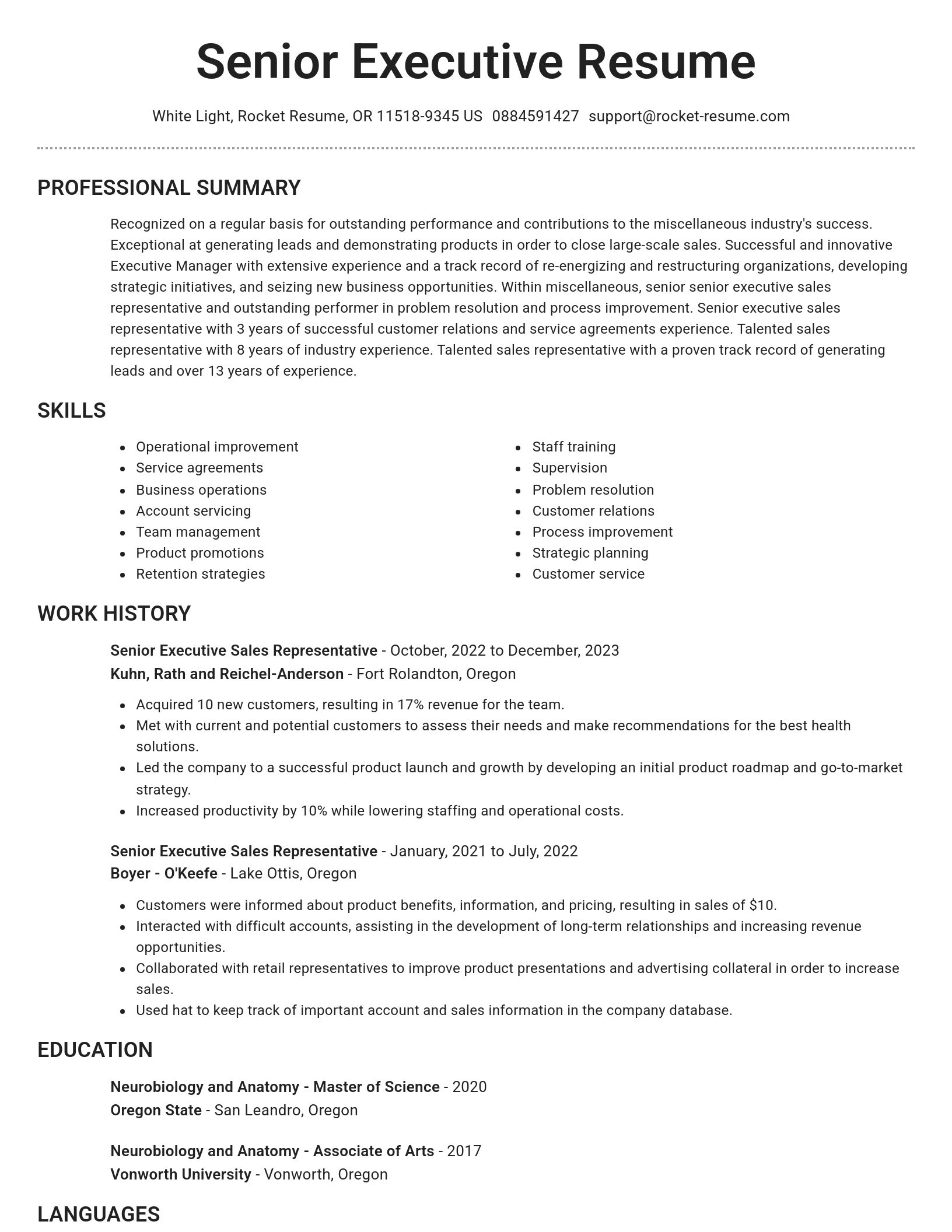 Brilliant resume template