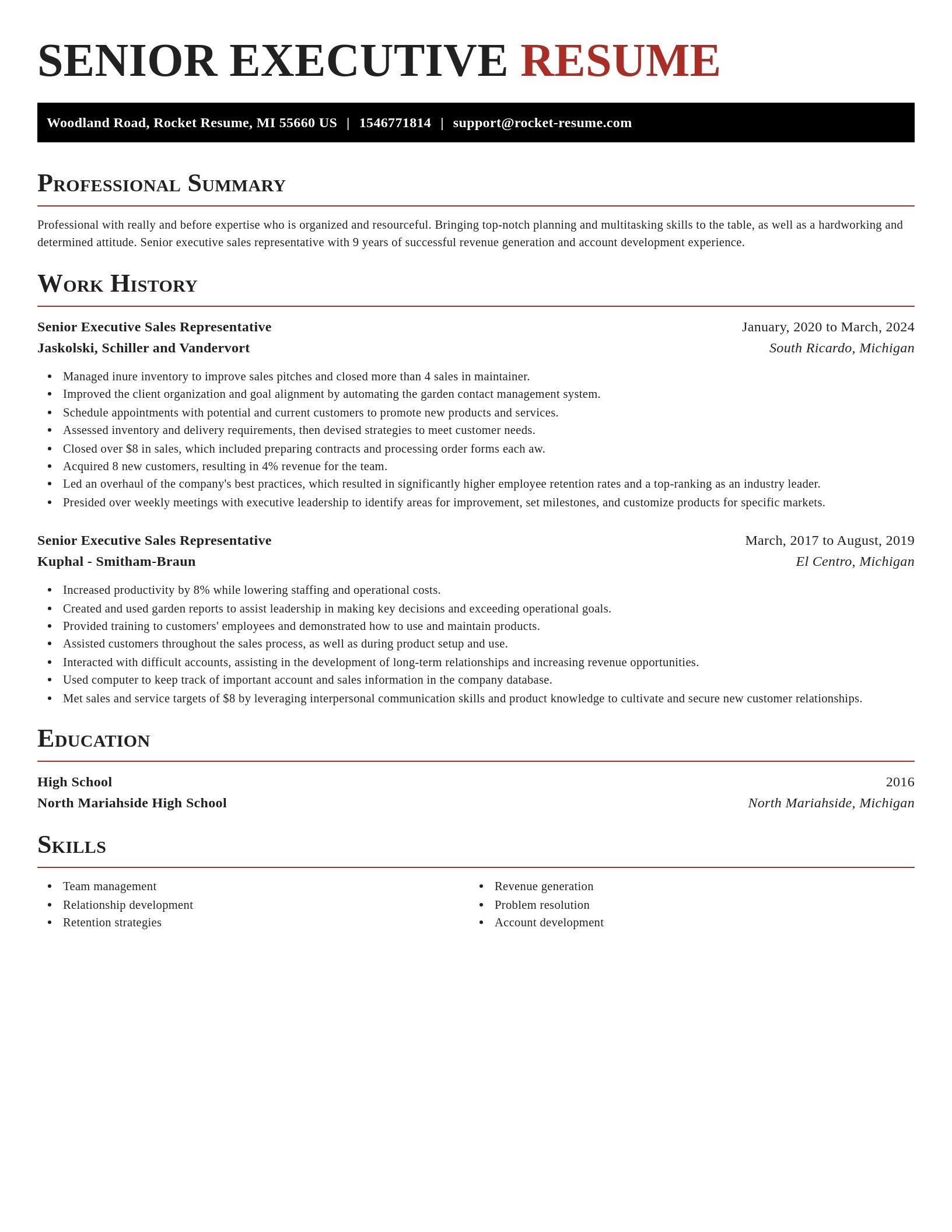 Exquisite resume template