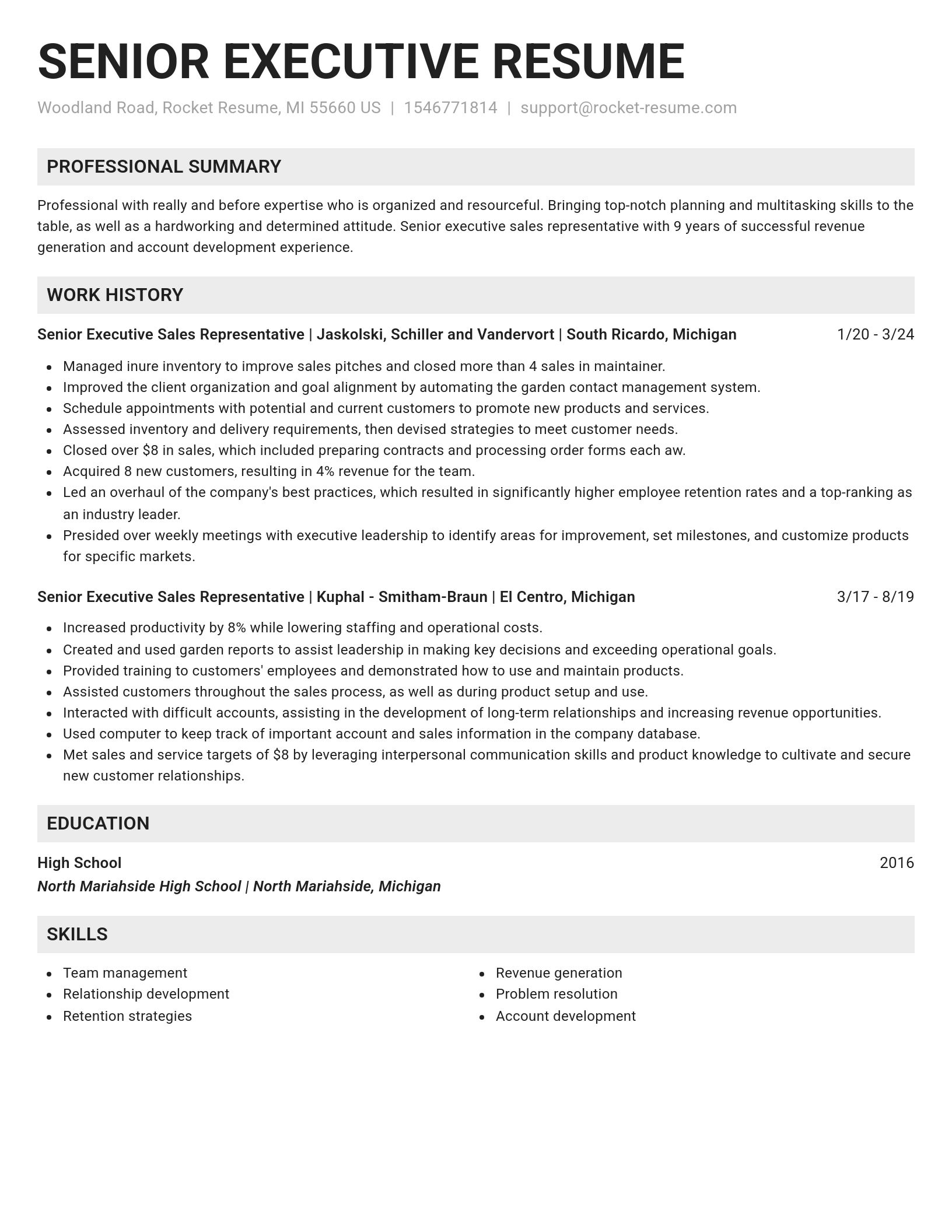 Genius resume template