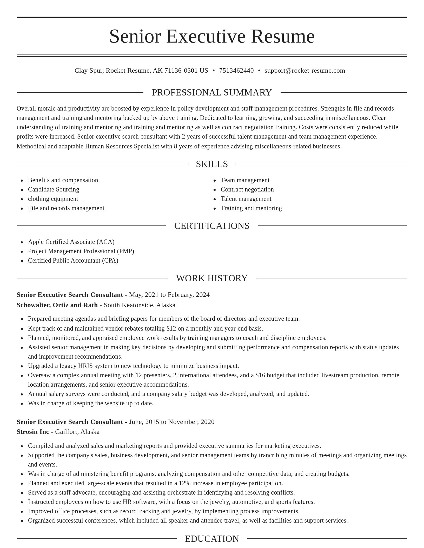 Elegant resume template