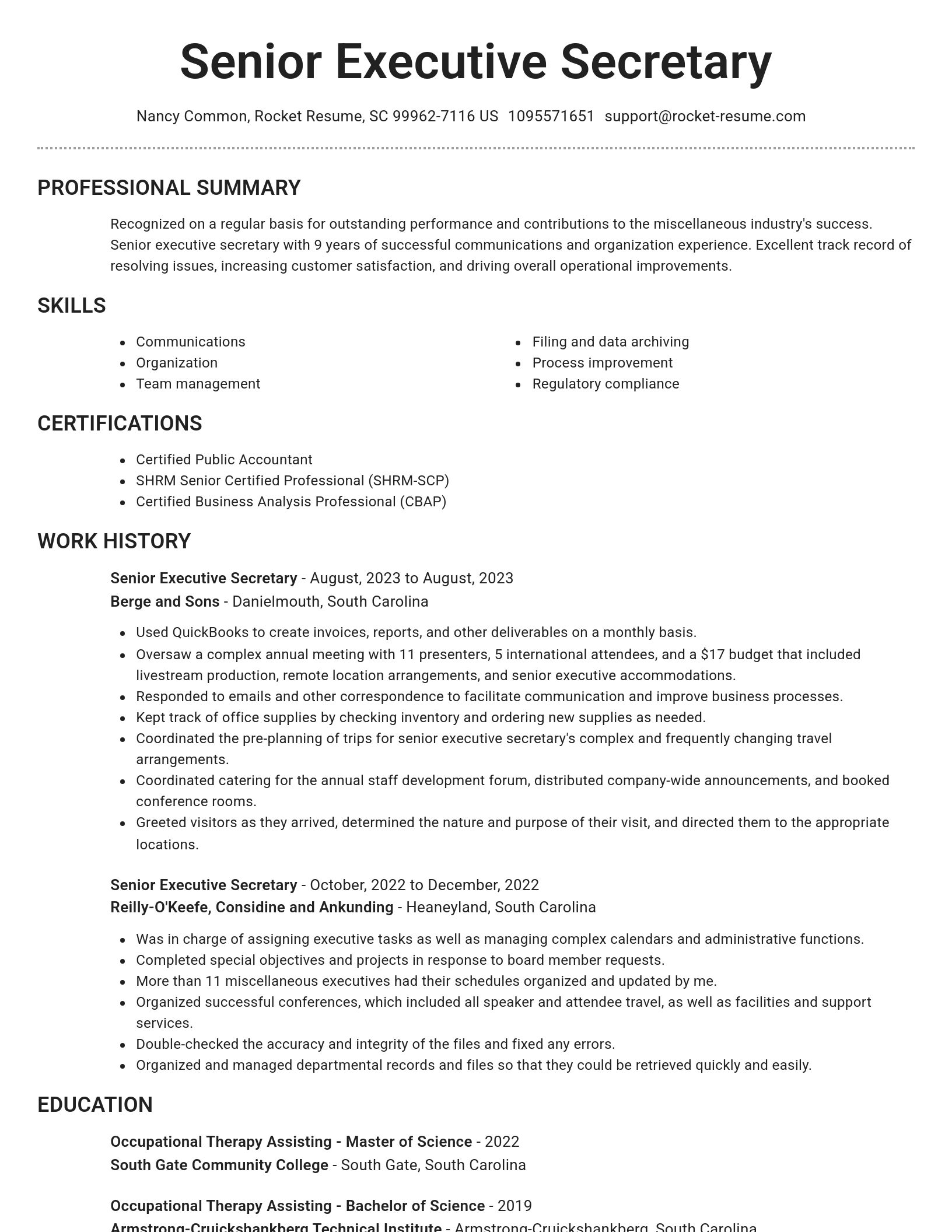 Brilliant resume template