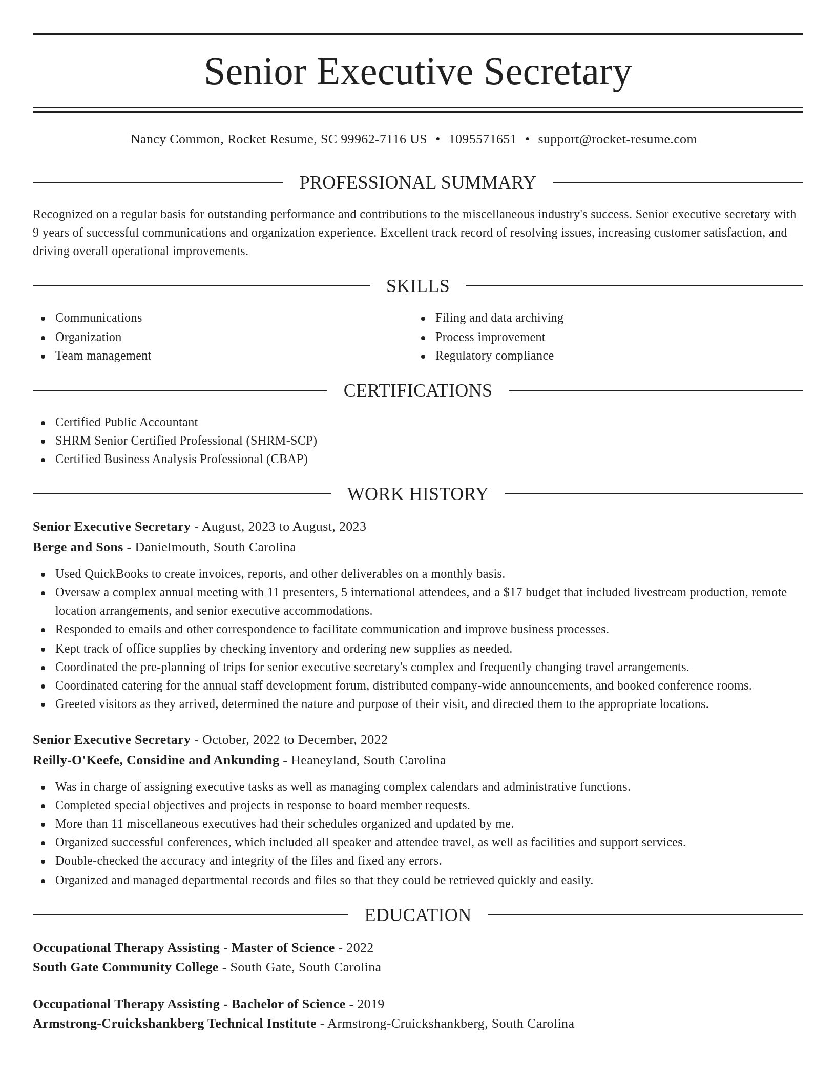 Elegant resume template