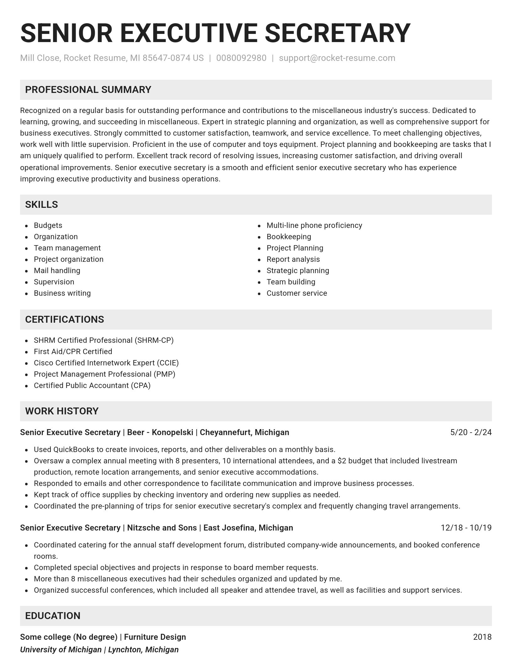 Genius resume template