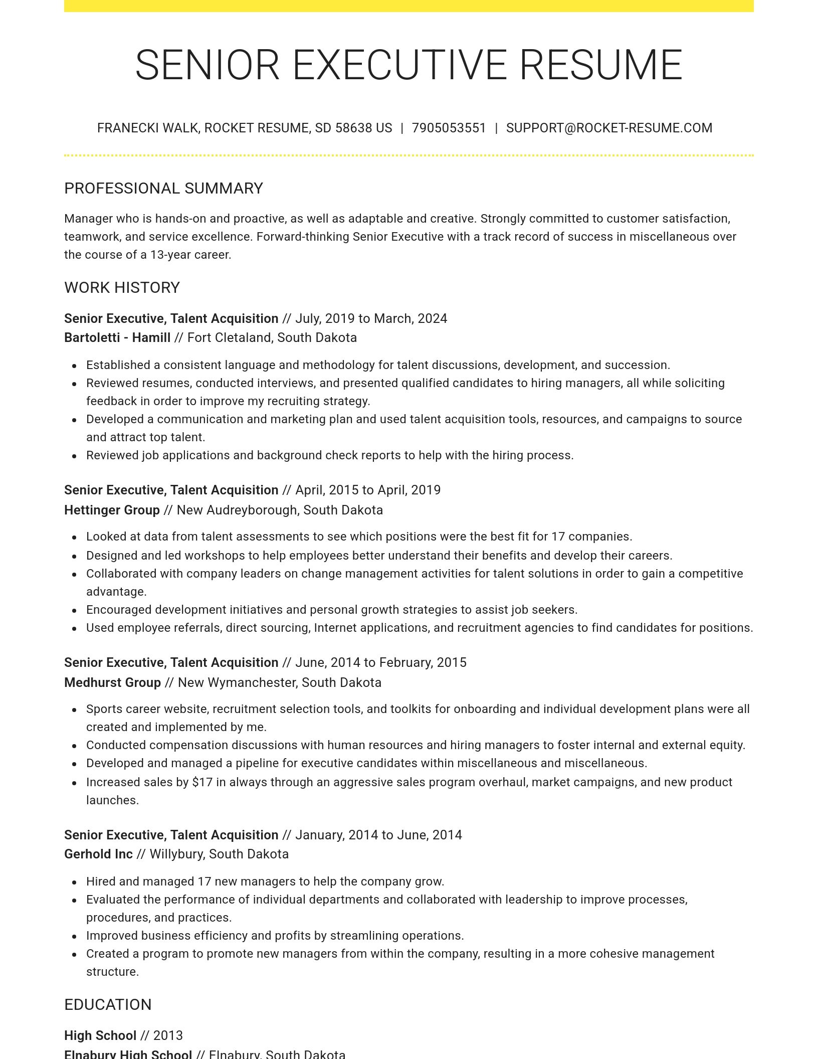 Grand resume template
