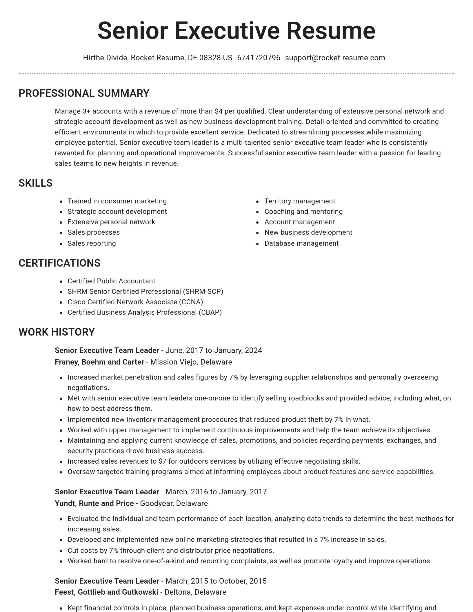 Brilliant resume template