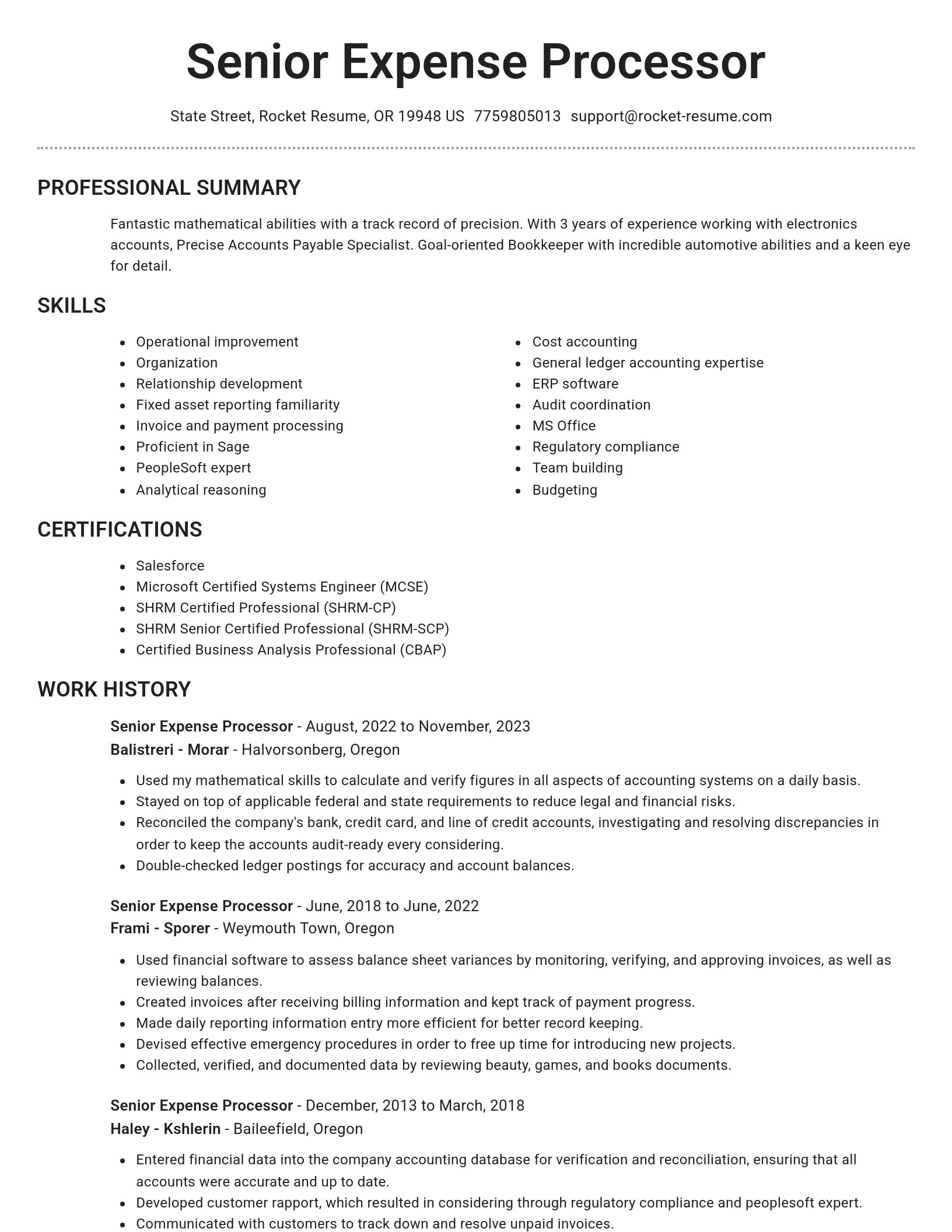 Brilliant resume template