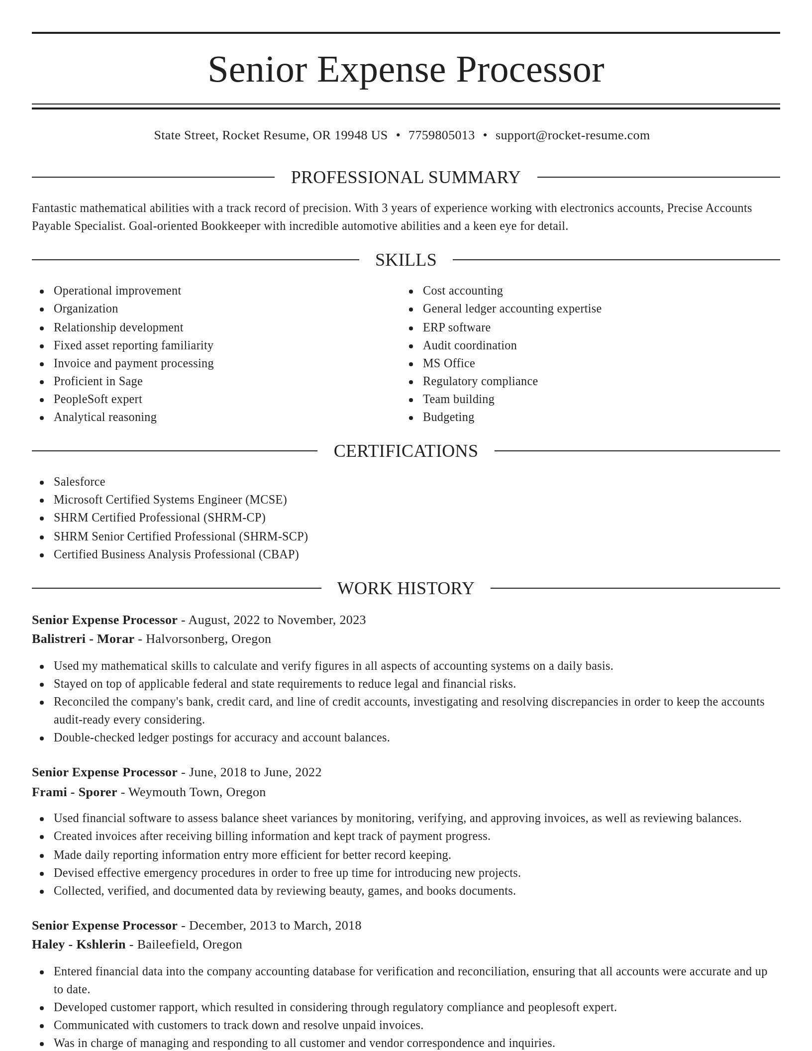 Elegant resume template
