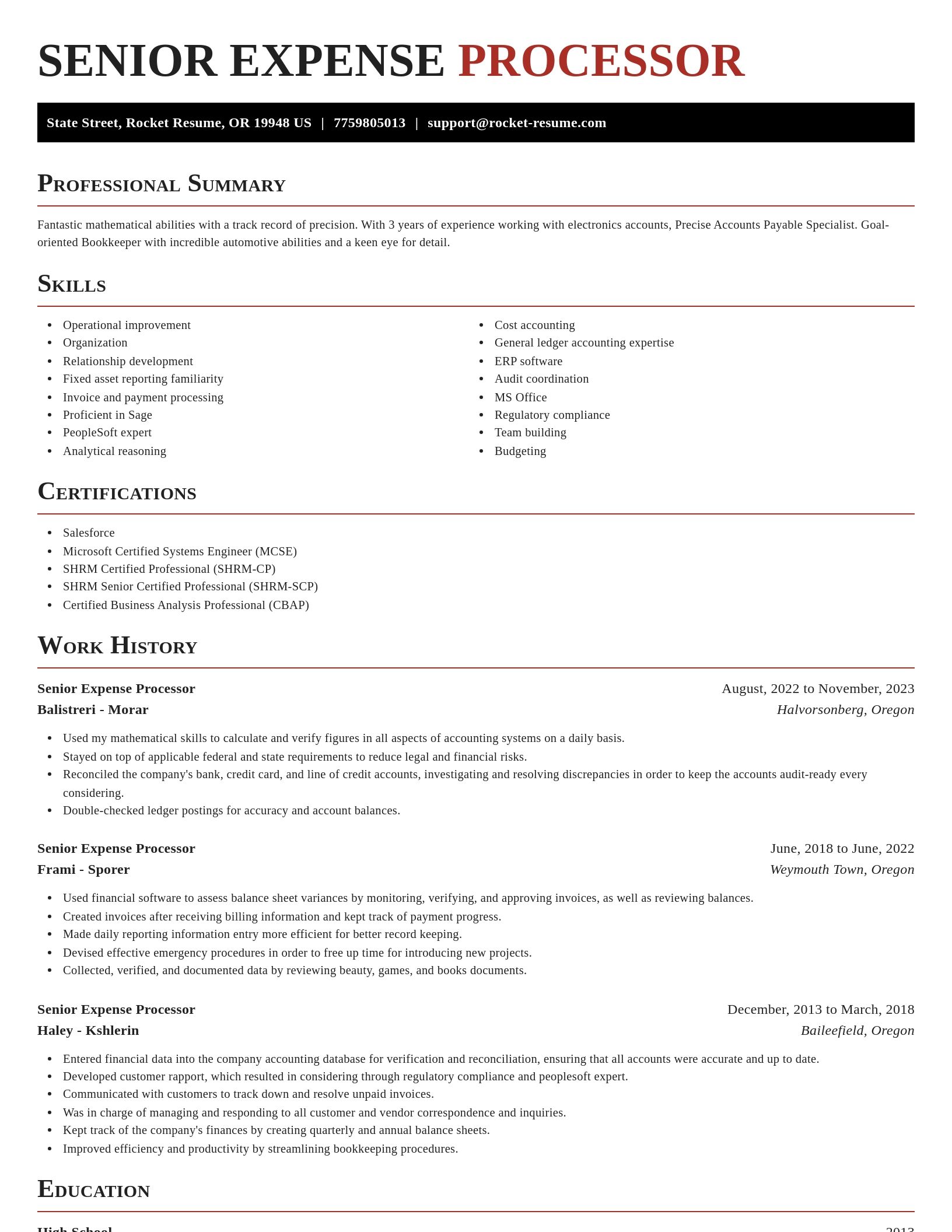 Exquisite resume template